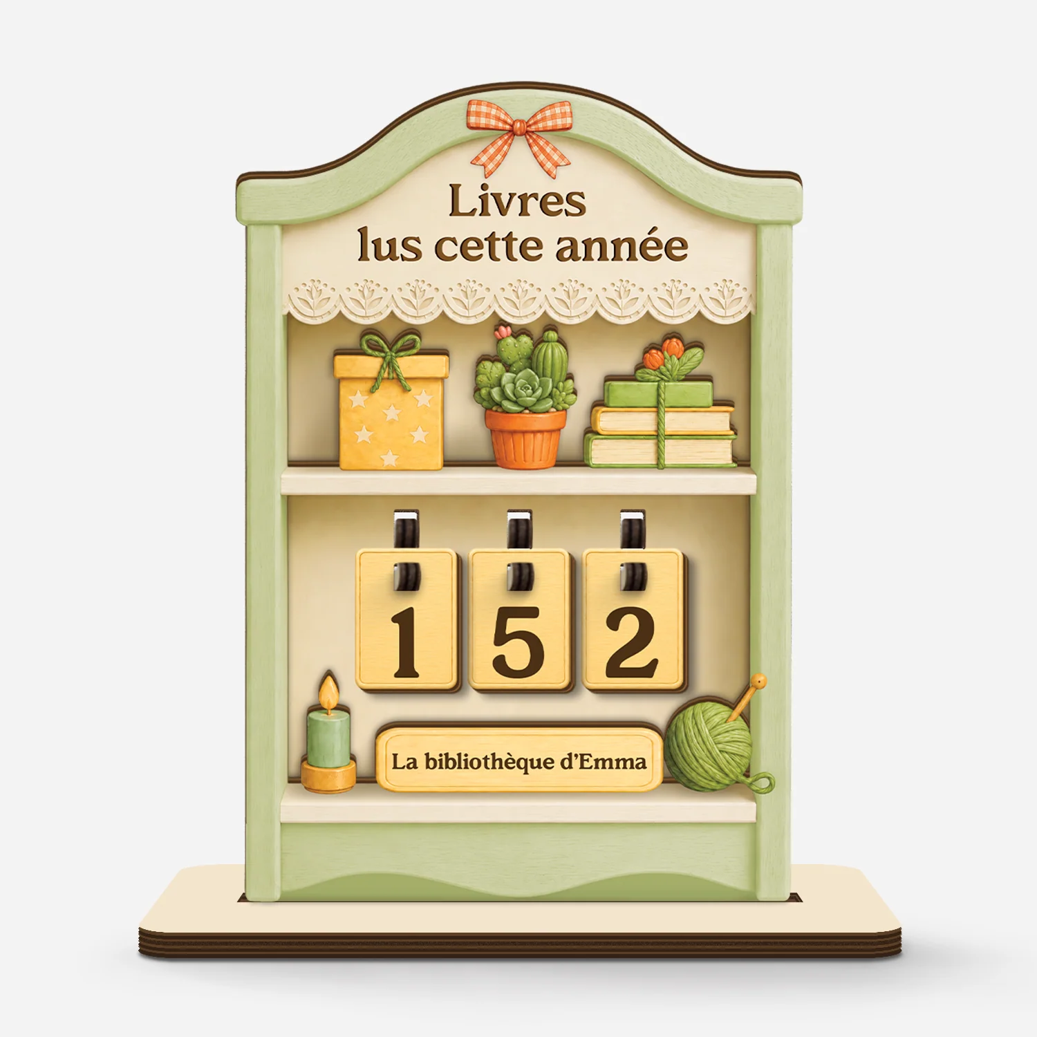 Plaque Compteur Personnalisable Pour Femme Homme - Livres Lus Cette Année