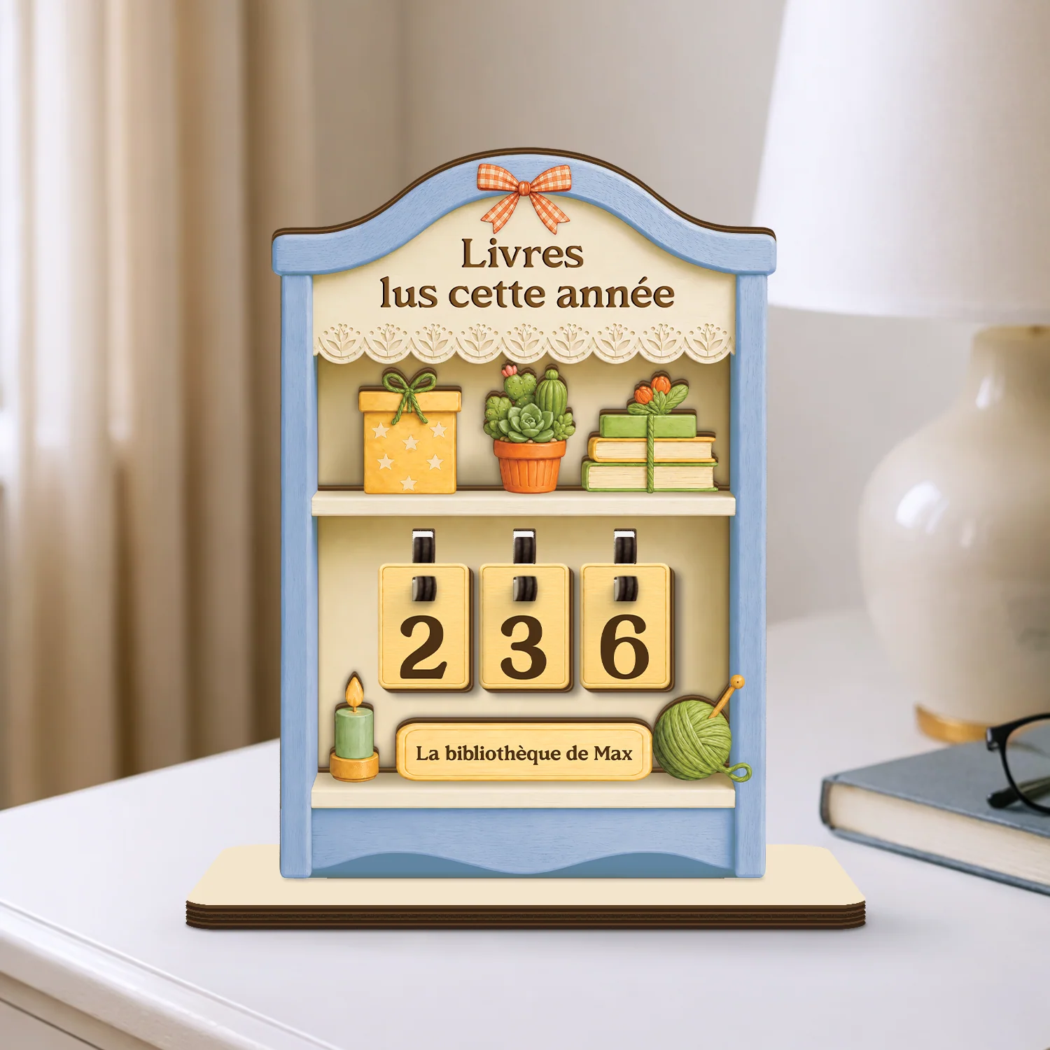 Plaque Compteur Personnalisable Pour Femme Homme - Livres Lus Cette Année - Image 2