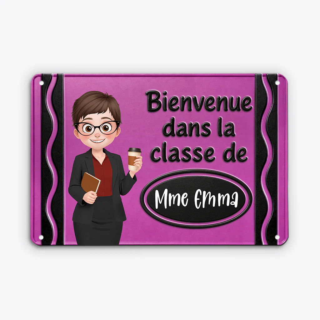 Plaque Décorative Personnalisable En Métal - Cadeau Pour Maîtresse Et Prof