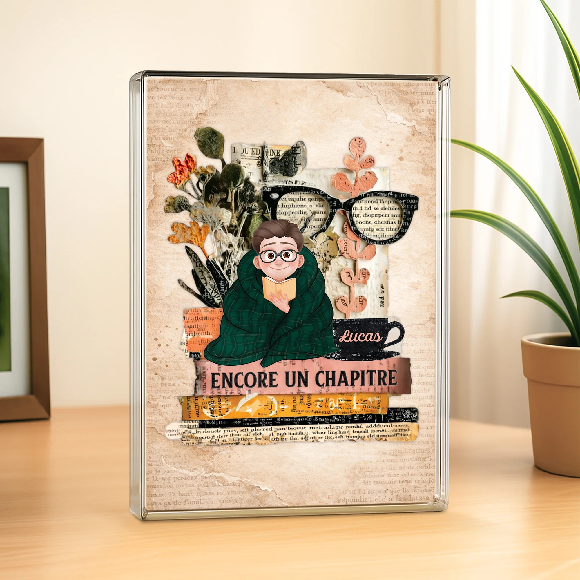 Plaque En Acrylique Personnalisée Rectangulaire - Cadeau Amoureux Des Livres Femme/Homme - Image 2