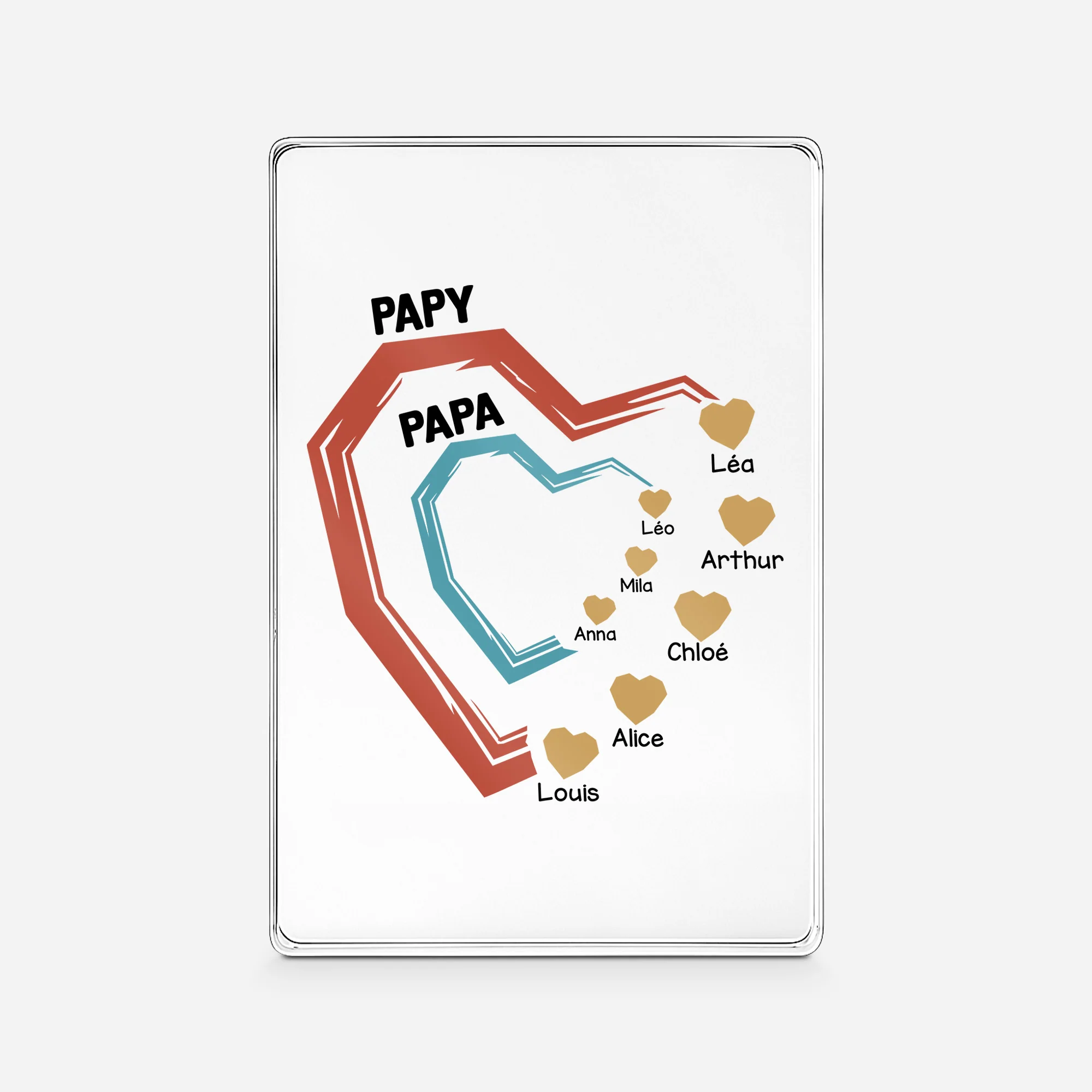 Plaque En Acrylique Personnalisée Rectangulaire - Ses Petits Cœurs