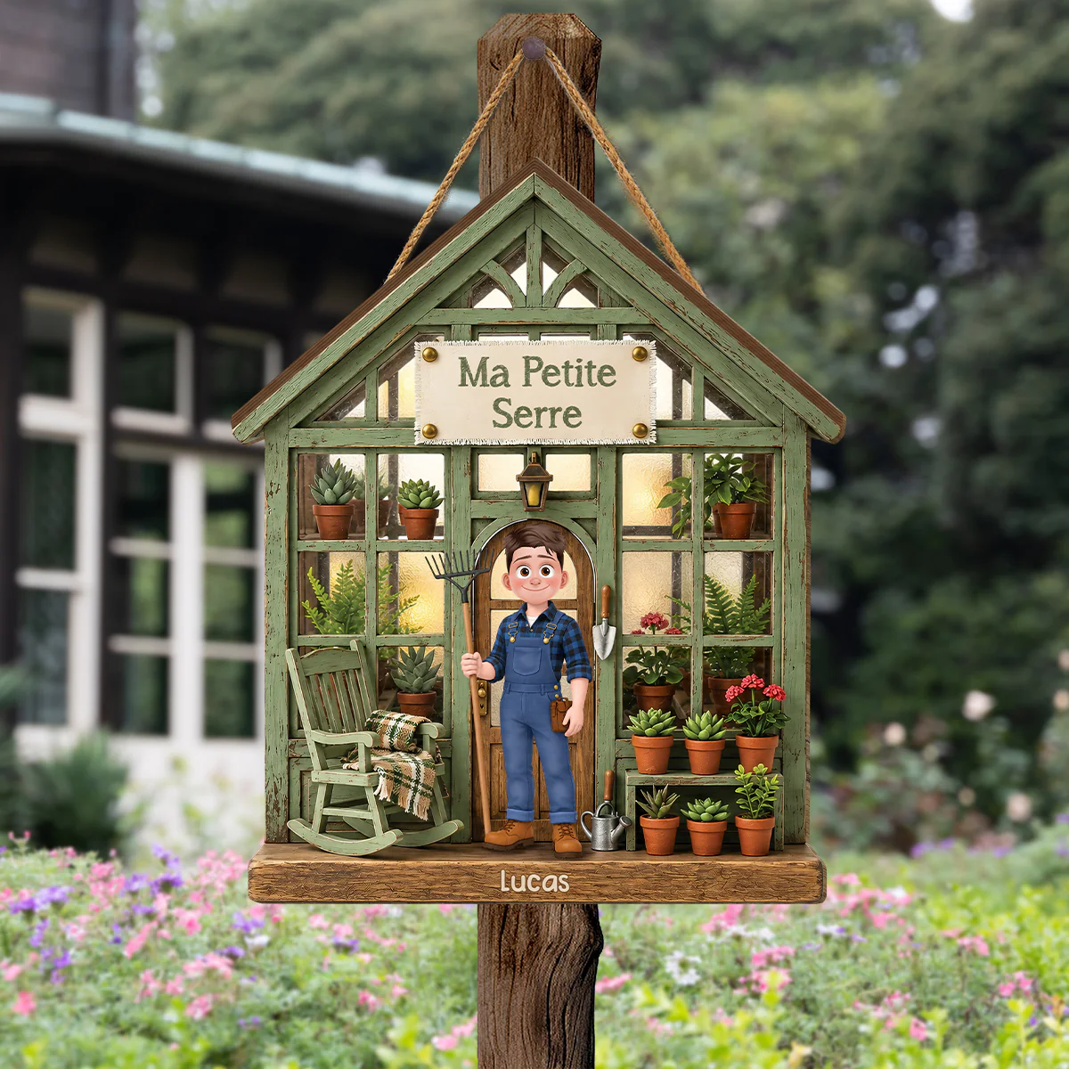 Plaque En Bois Personnalisable Femme/Homme - Mon Petit Jardin - Image 2