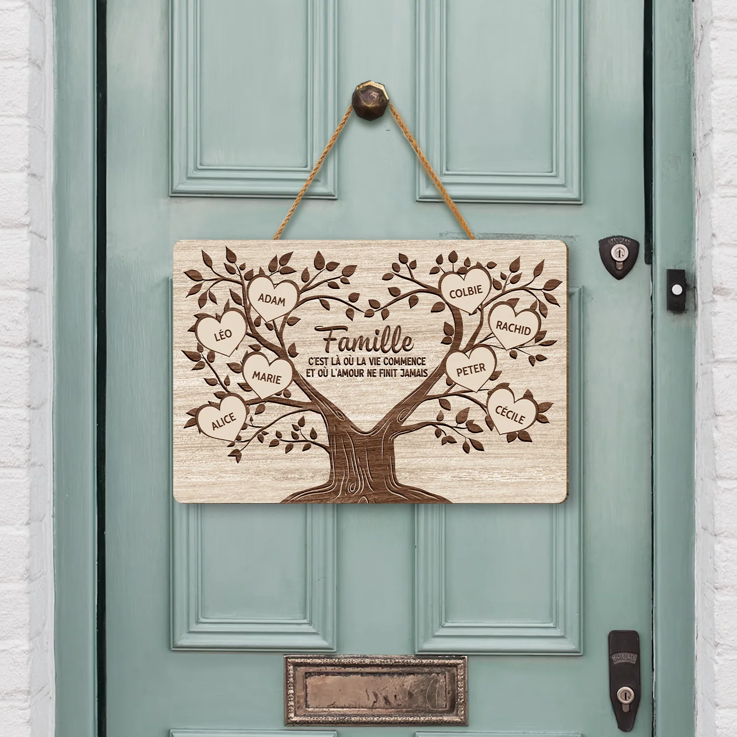 Plaque En Bois Arbre De Vie Personnalisé À Suspendre - L'Arbre Familia - Image 2