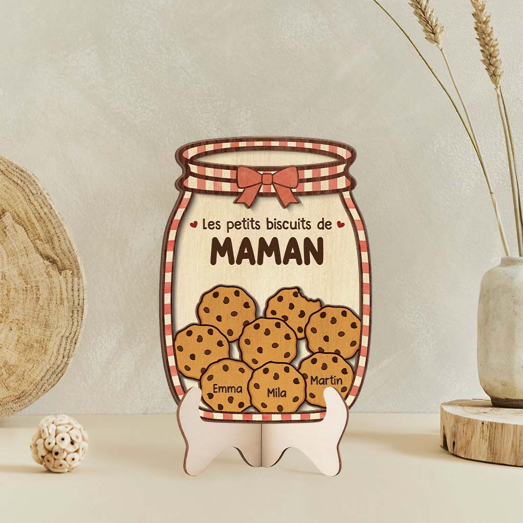 Plaque En Bois Personnalisée - Petits Biscuits De Mamie Maman - Image 2