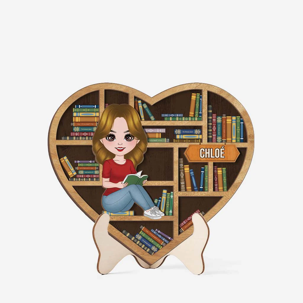 Plaque En Bois Personnalisée Pour Femme - J'aime Les Livres