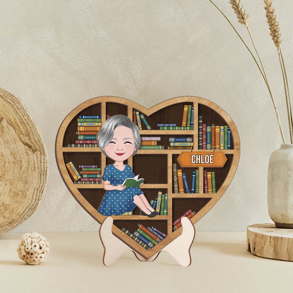 Plaque En Bois Personnalisée Pour Femme - J'aime Les Livres - Image 2