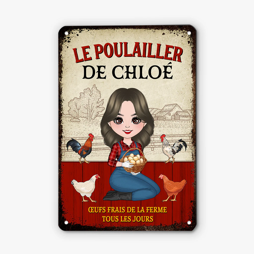 Plaque Métal Personnalisée - Le Poulailler De Madame - Image 2