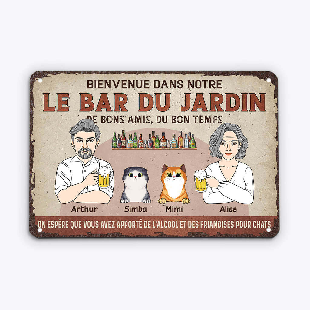 Plaque personnalisée chat – Bons amis, chaos et ronrons