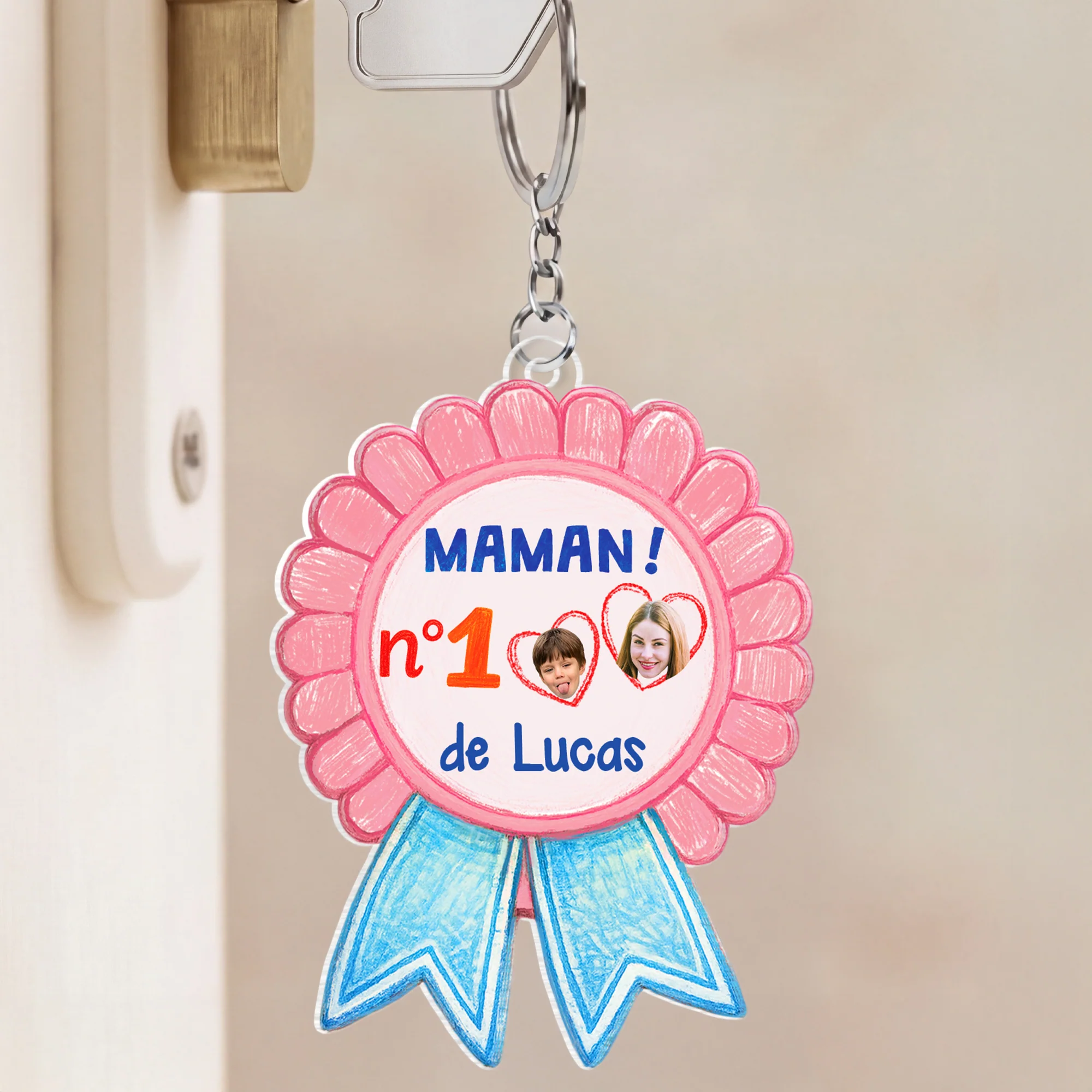 Porte Clé Acrylique Personnalisable - Cadeau Papa Et Maman Numéro Un - Image 2