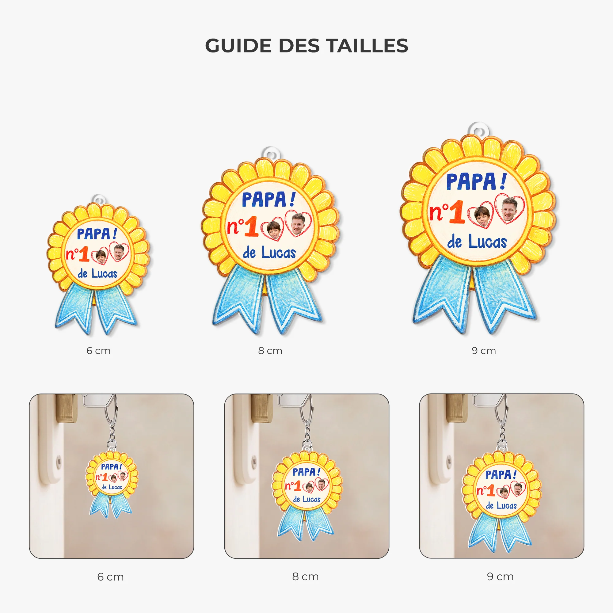 Porte Clé Acrylique Personnalisable - Cadeau Papa Et Maman Numéro Un - Image 3