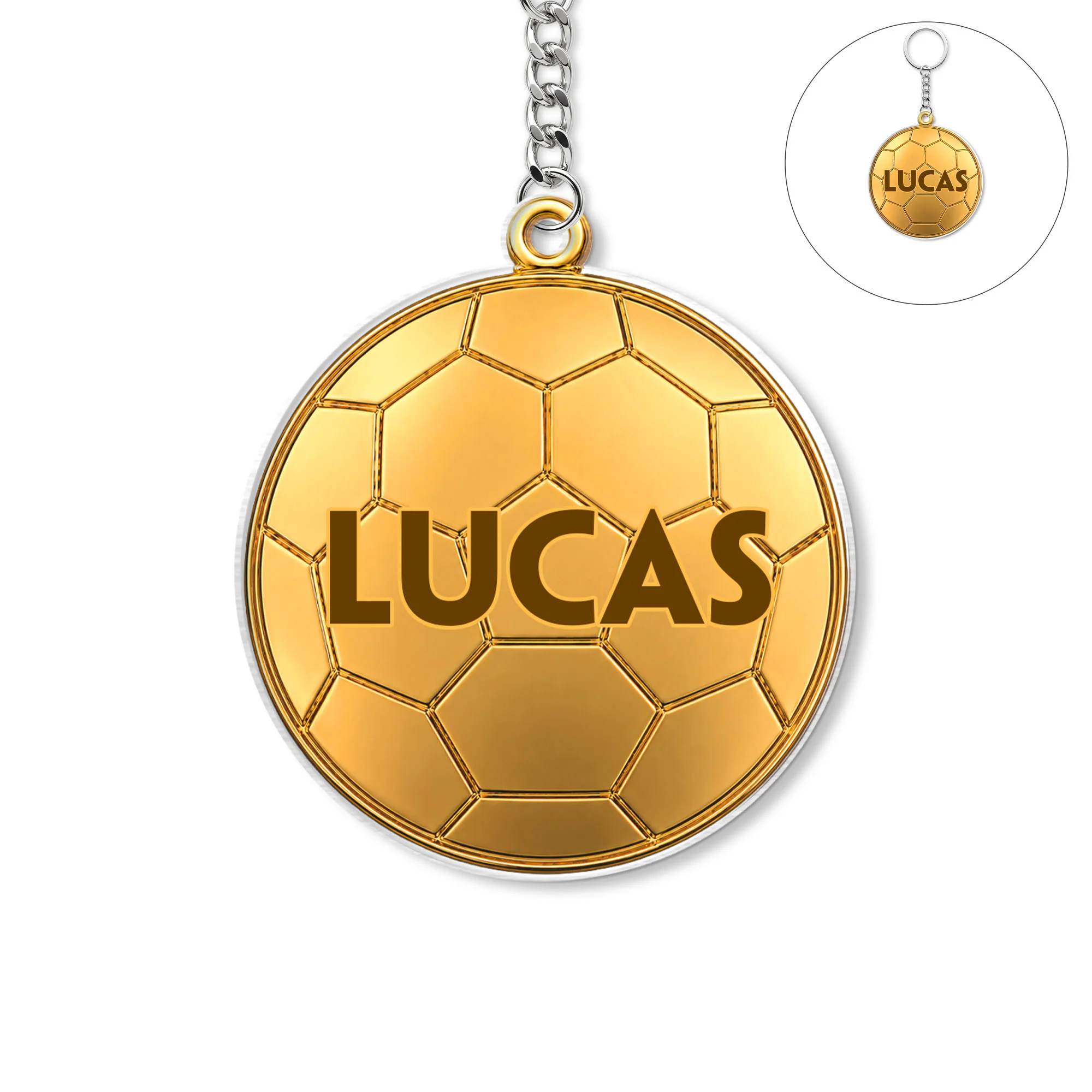 Porte Clé Acrylique Personnalisé - Cadeau Football Original Pour Homme Et Femme