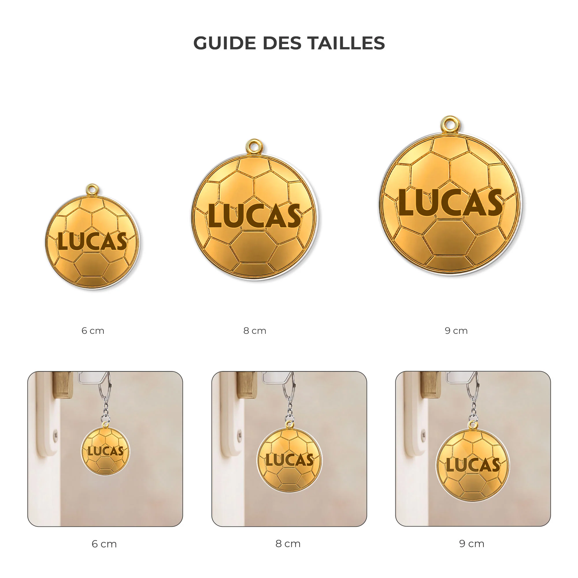 Porte Clé Acrylique Personnalisé - Cadeau Football Original Pour Homme Et Femme - Image 3