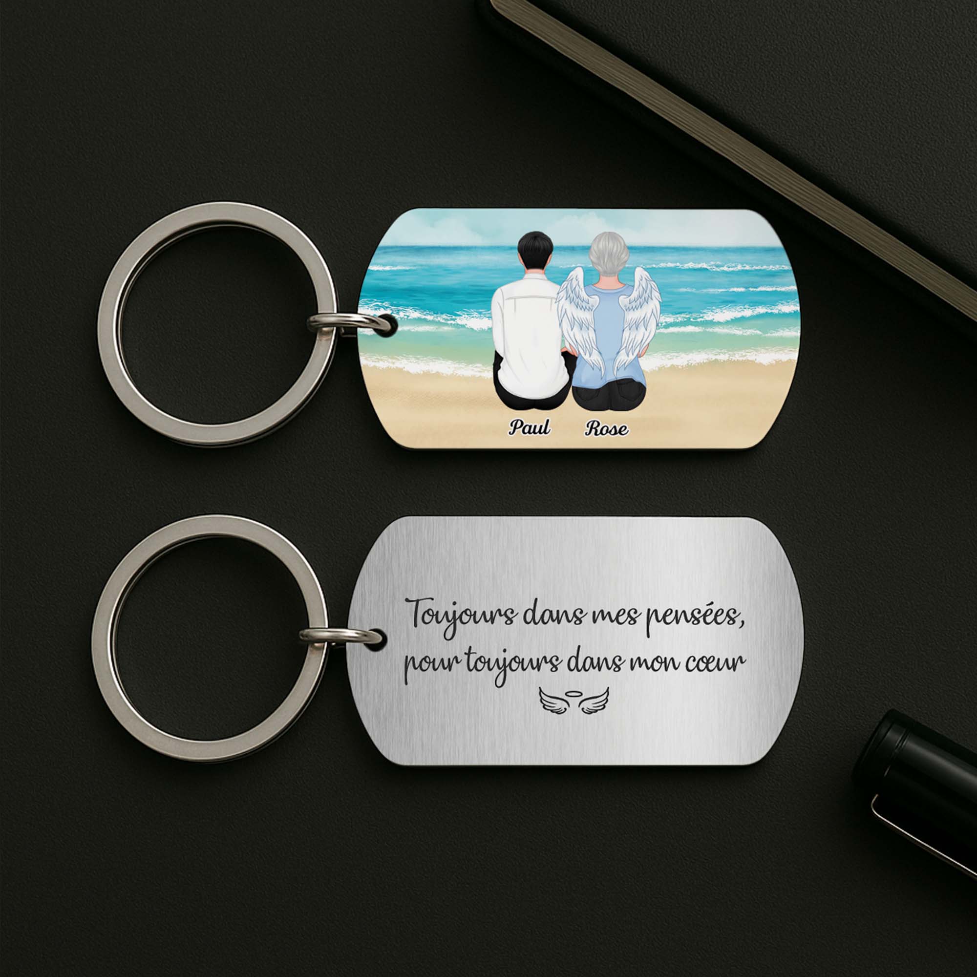Porte Clé Personnalisé Photo – Pour Toujours Dans Mon Cœur | Commémoratif Aluminium - Image 2
