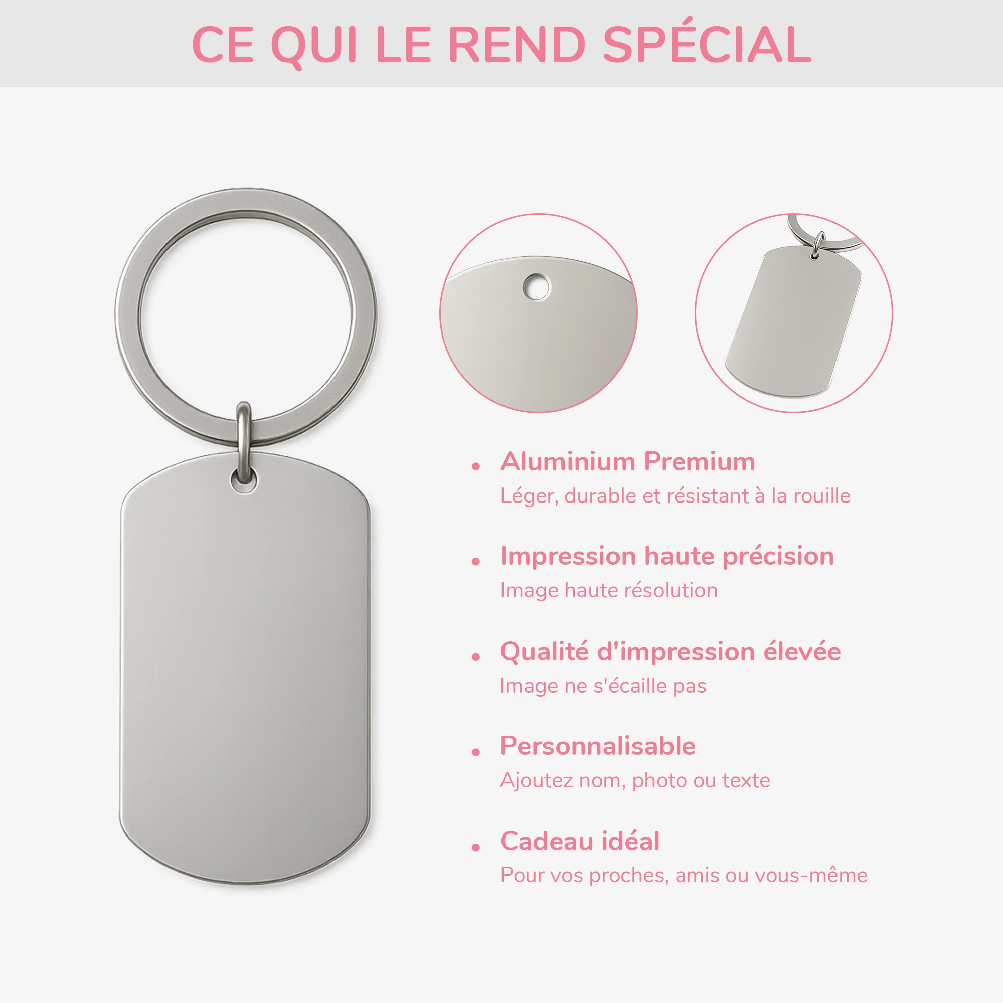 Porte Clé Personnalisé Couple – Ensemble Depuis | Design Lune & Aluminium - Image 4