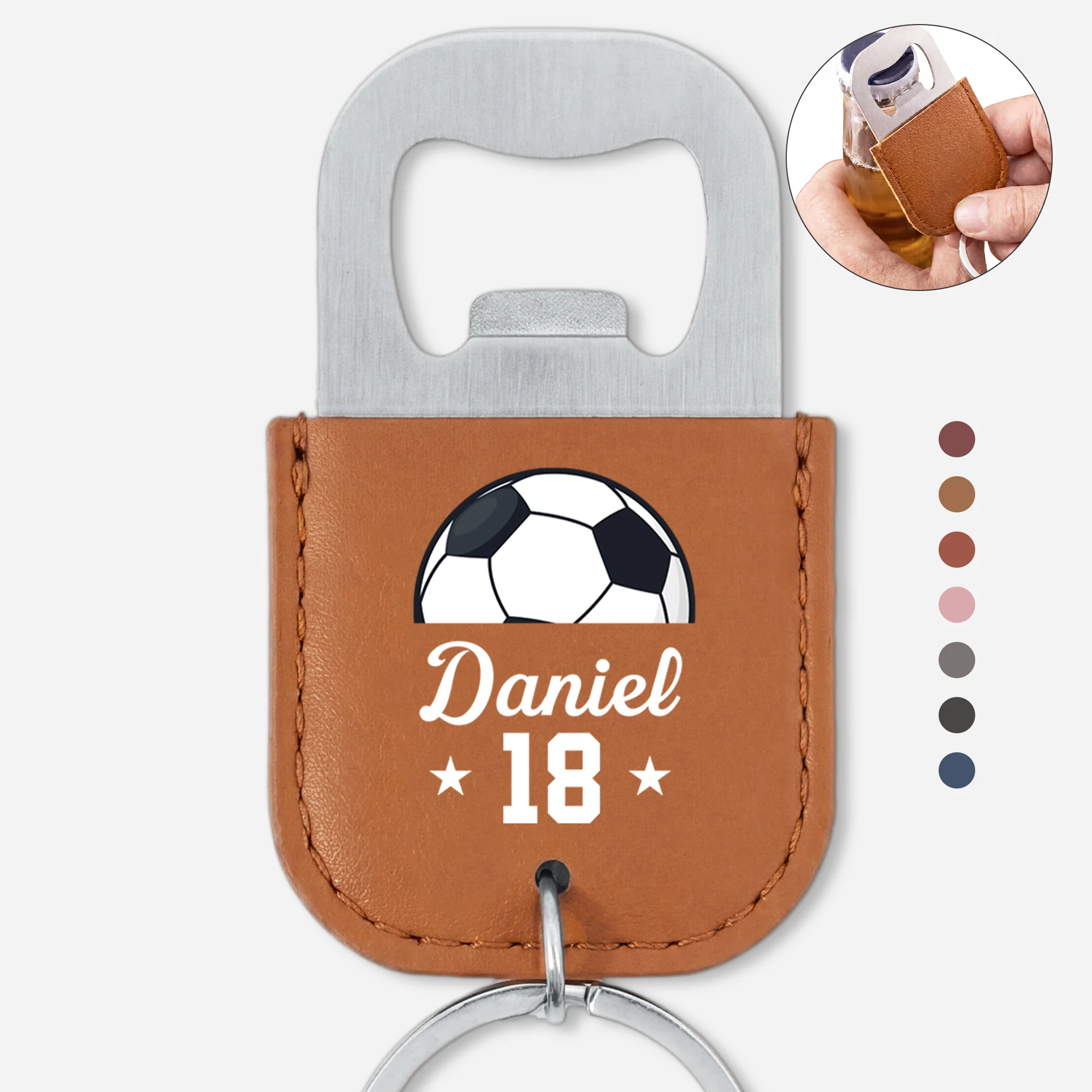 Porte-clé Décapsuleur Personnalisé - Ce Papy Ce Papa Fan De Sport