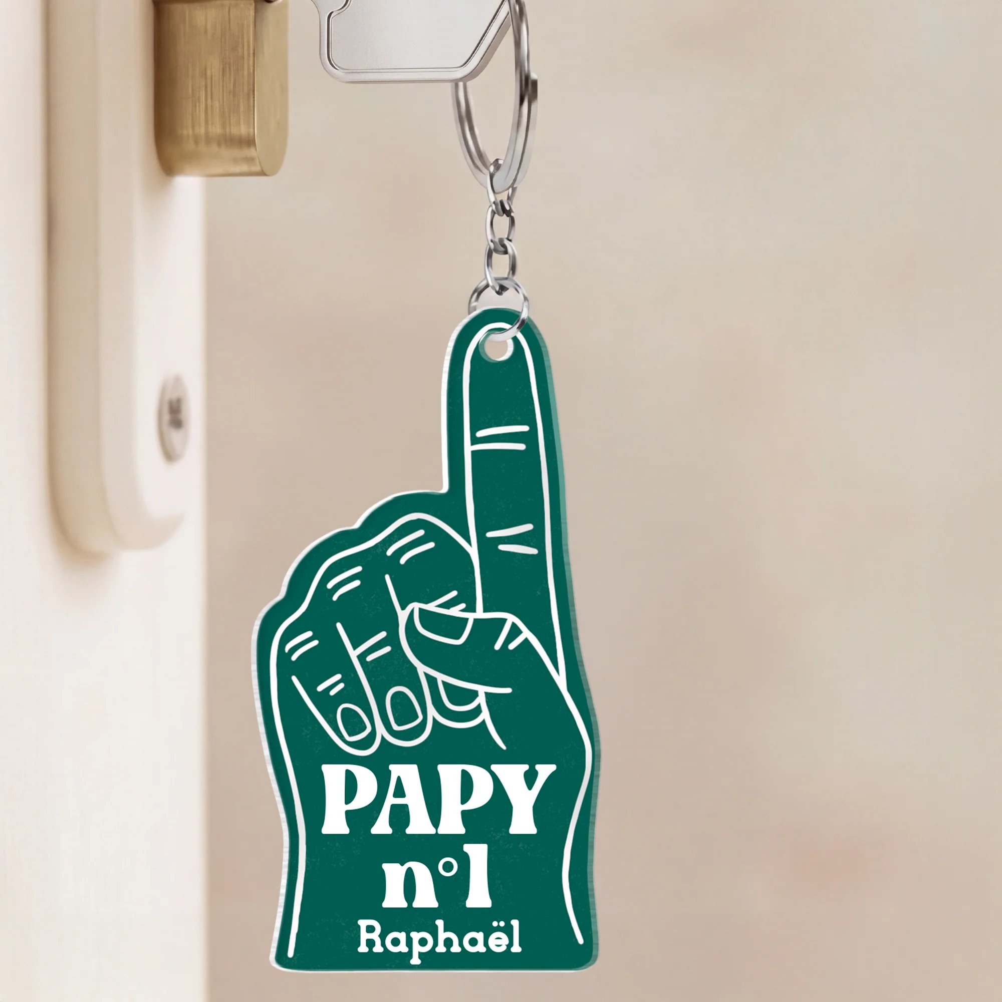 Porte Clé Personnalisé Acrylique - Cadeau Papa Papy N°1 - Image 2