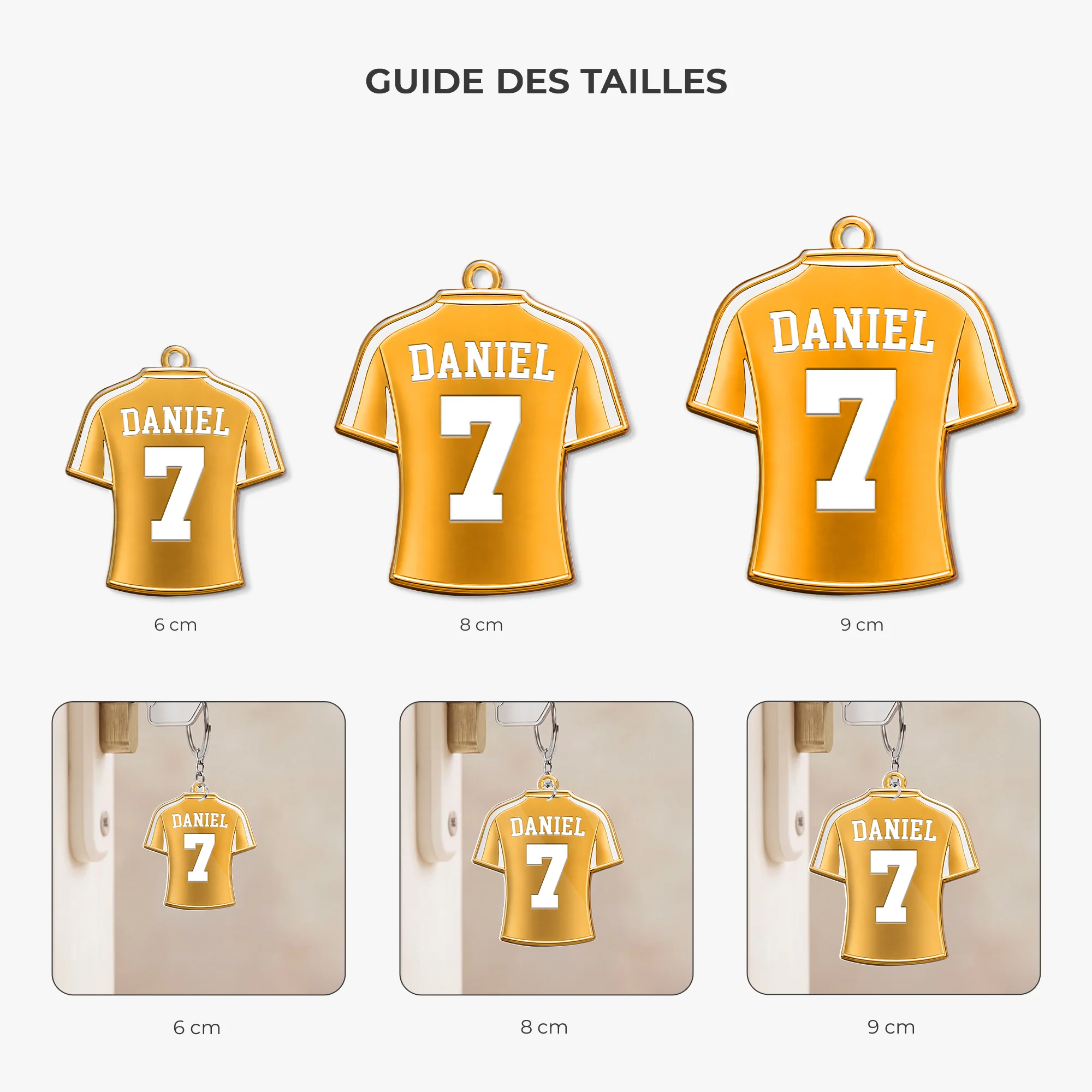 Porte Clés Acrylique Personnalisé - Cadeau Football Original Pour Homme Femme - Image 3