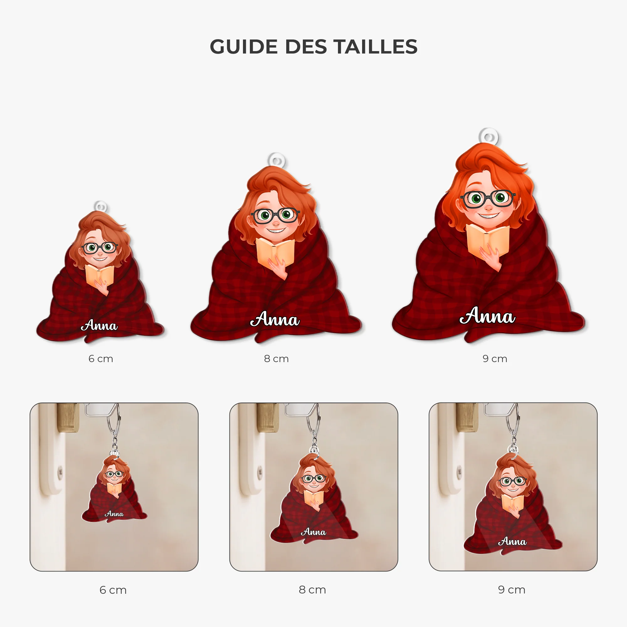 Porte Clés Acrylique Personnalisé - Cadeau Pour Amoureux Des Livres Femme Homme - Image 3