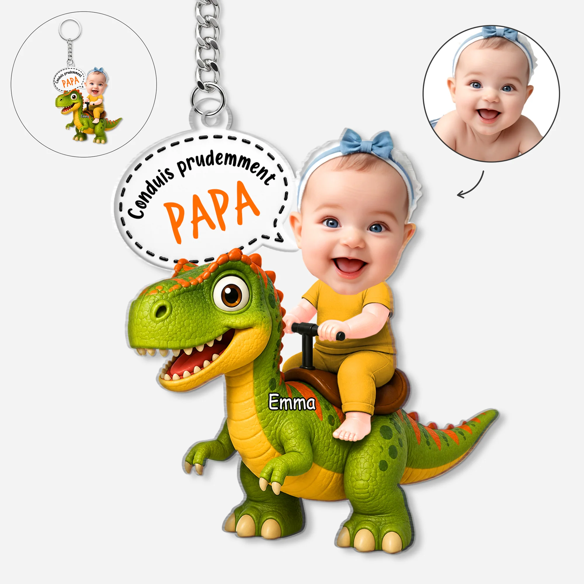 Porte-clés Personnalisé Acrylique - Papa/Maman/Mamie/Papy Réparateur De Tout