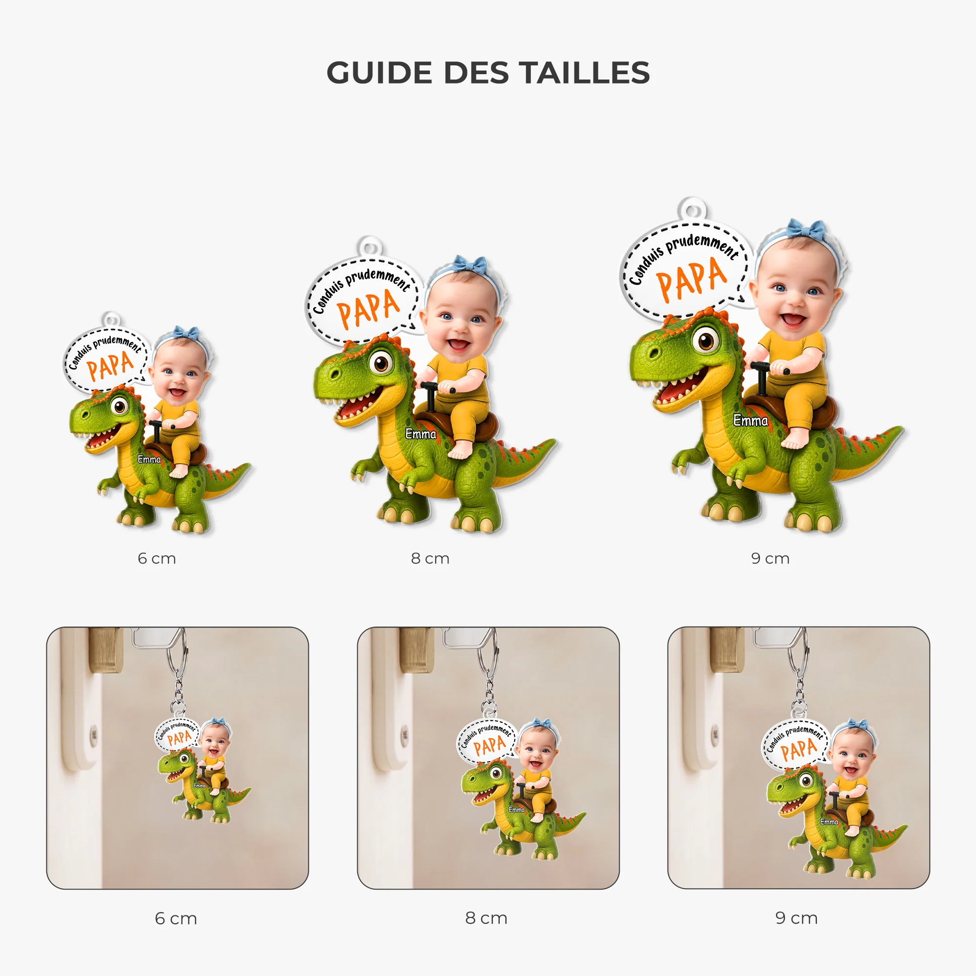 Porte-clés Personnalisé Acrylique - Papa/Maman/Mamie/Papy Réparateur De Tout - Image 3