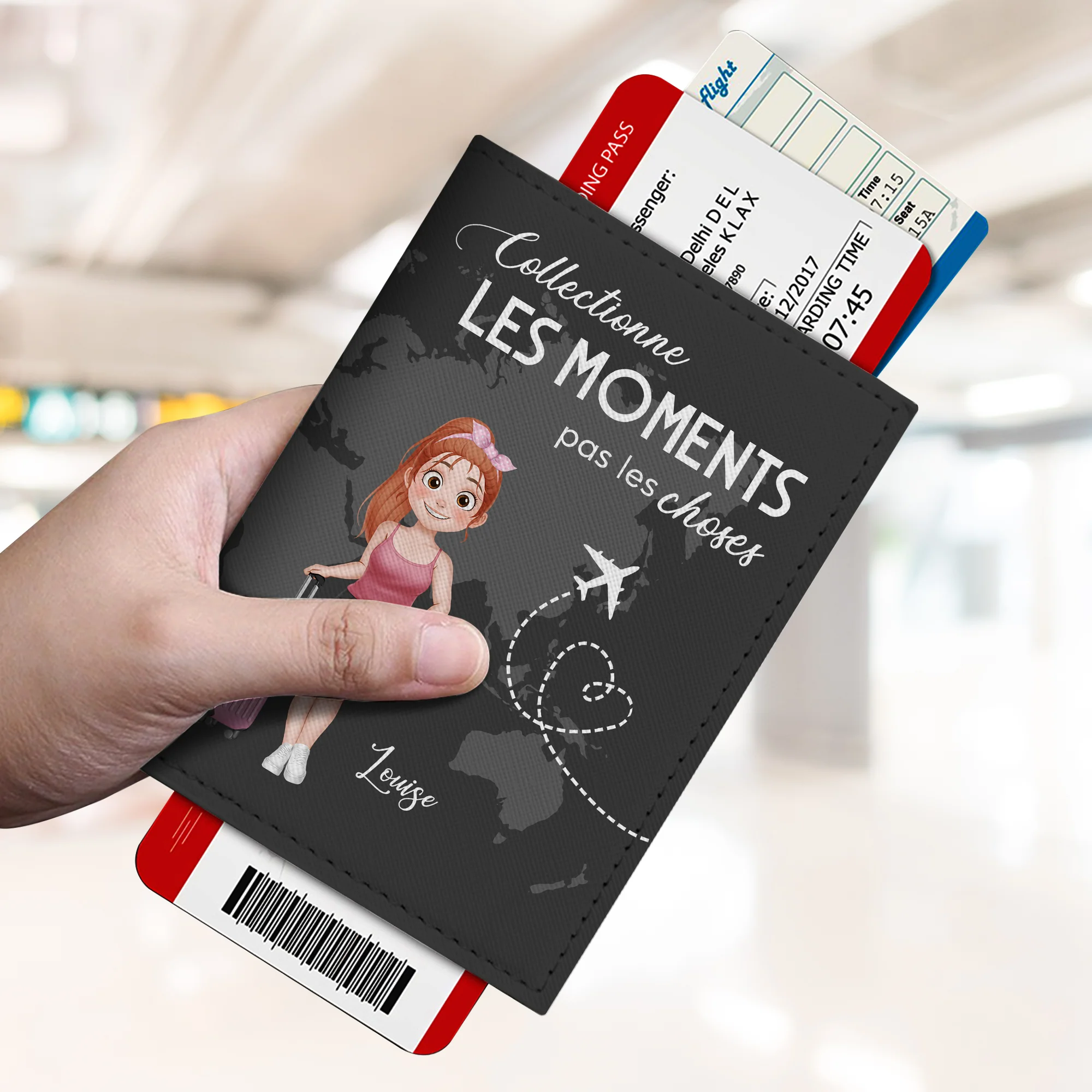 Porte Passeport Personnalisé Pour Homme - Collectionner Les Moments - Image 2