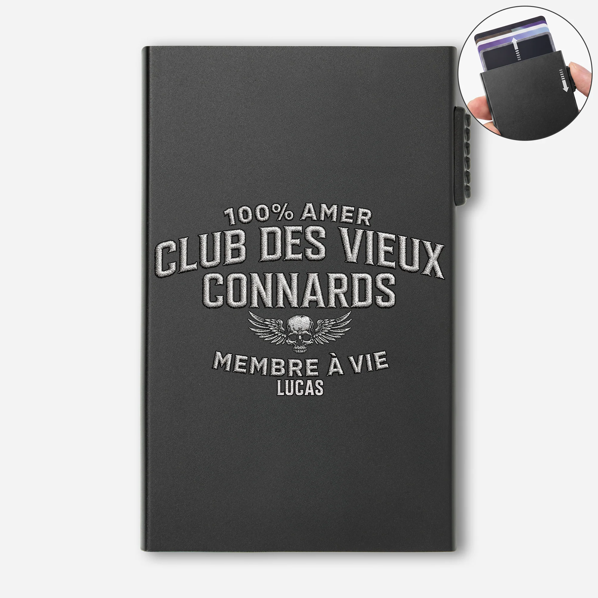 Portefeuille Aluminium Homme Personnalisable - Membre À Vie Cadeau Rigolo Pour Homme