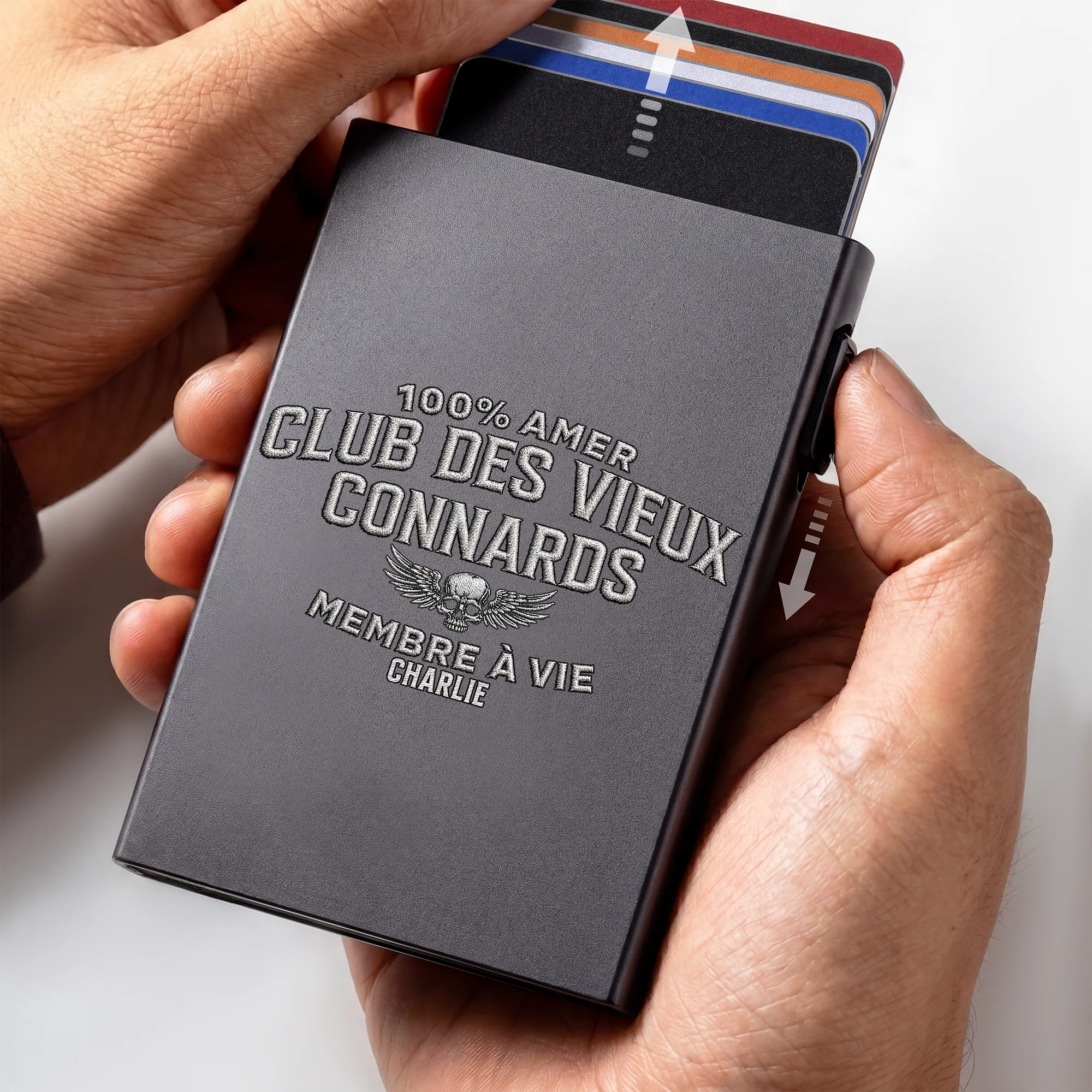 Portefeuille Aluminium Homme Personnalisable - Membre À Vie Cadeau Rigolo Pour Homme - Image 2