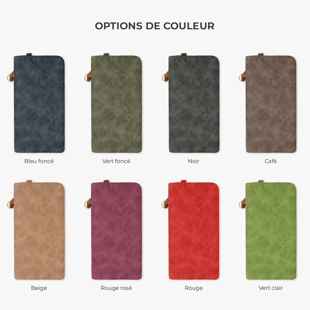 Portefeuille Cuir Personnalisable Avec Dragonne - Cadeau Maman Mamie Main Dans La Main Avec Enfants - Image 5
