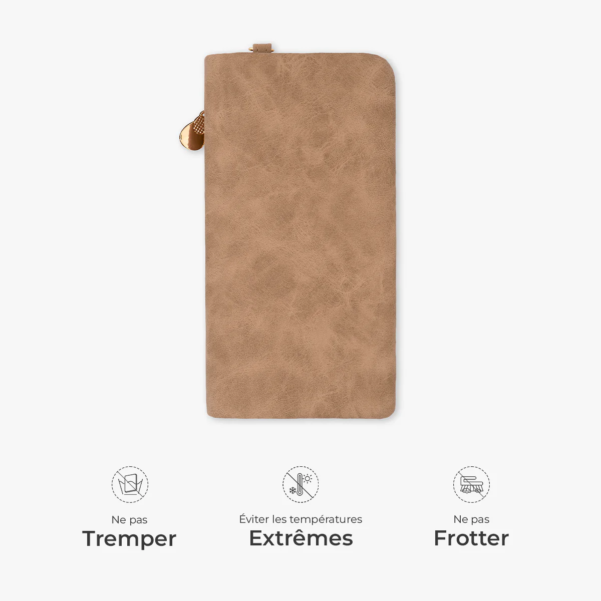 Portefeuille Cuir Personnalisable Avec Dragonne - Cadeau Maman Mamie Main Dans La Main Avec Enfants - Image 6