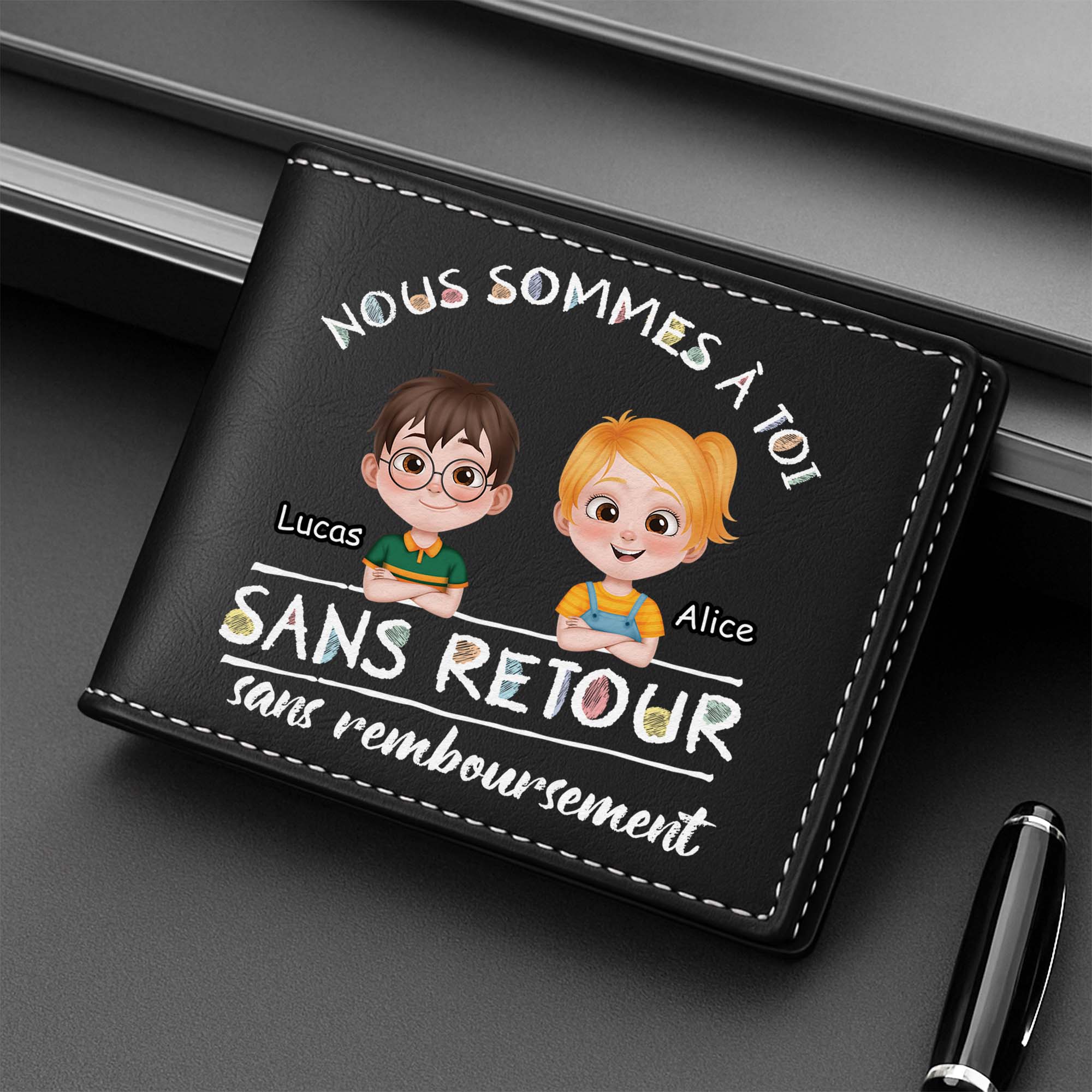 Portefeuille Personnalisé Papa - Nous Sommes À Toi - Image 2