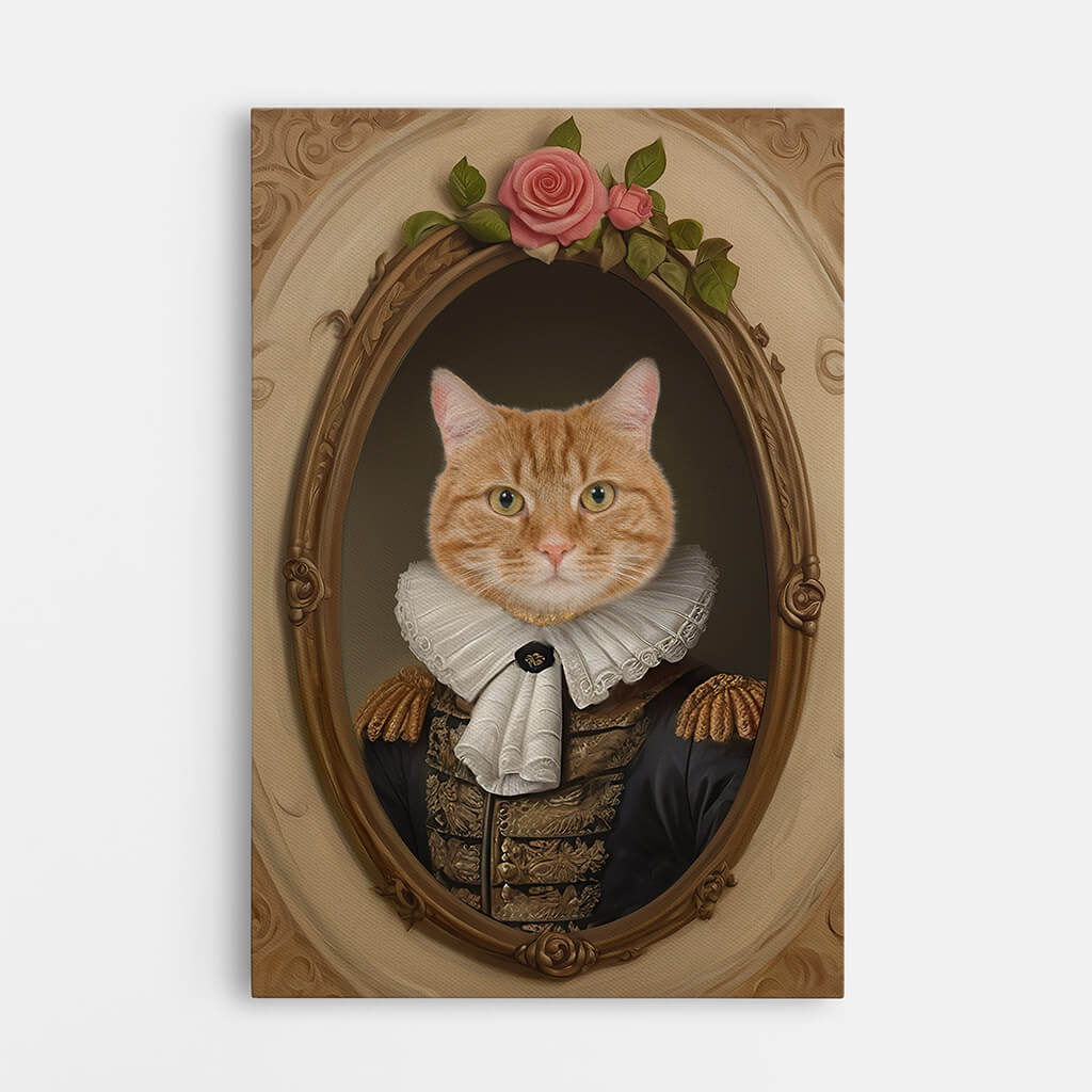 Toile Chat Personnalisé - Portrait Du Chat Royal