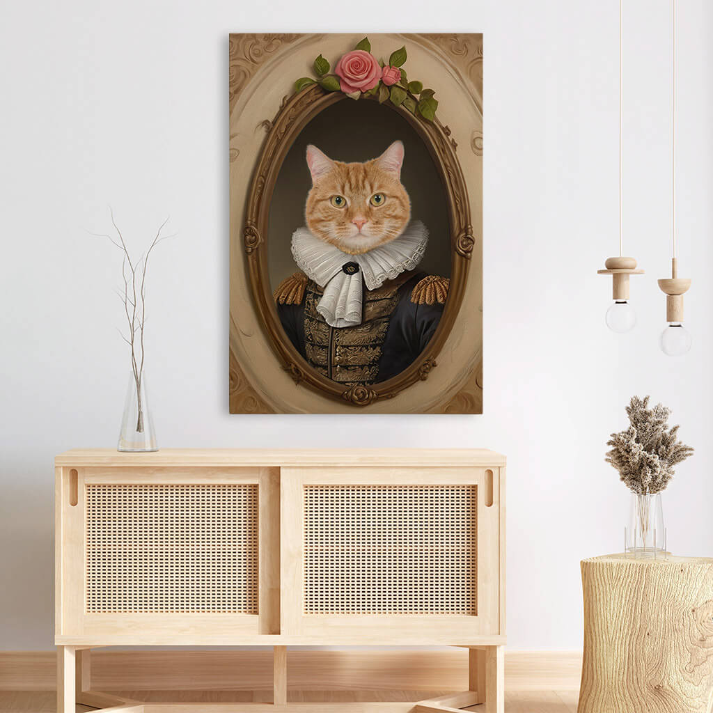 Toile Chat Personnalisé - Portrait Du Chat Royal - Image 3