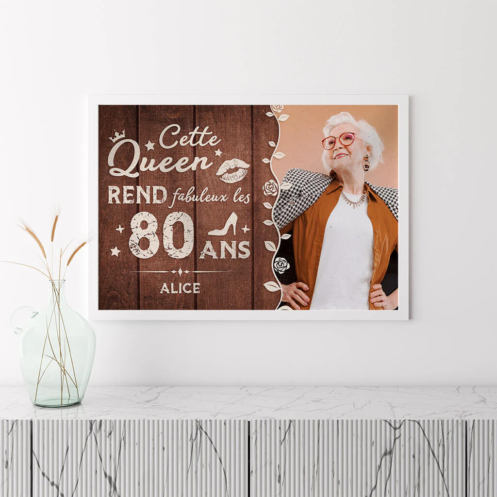 Affiche d' anniversaire personnalisée – Queen des 90 ans - Image 3