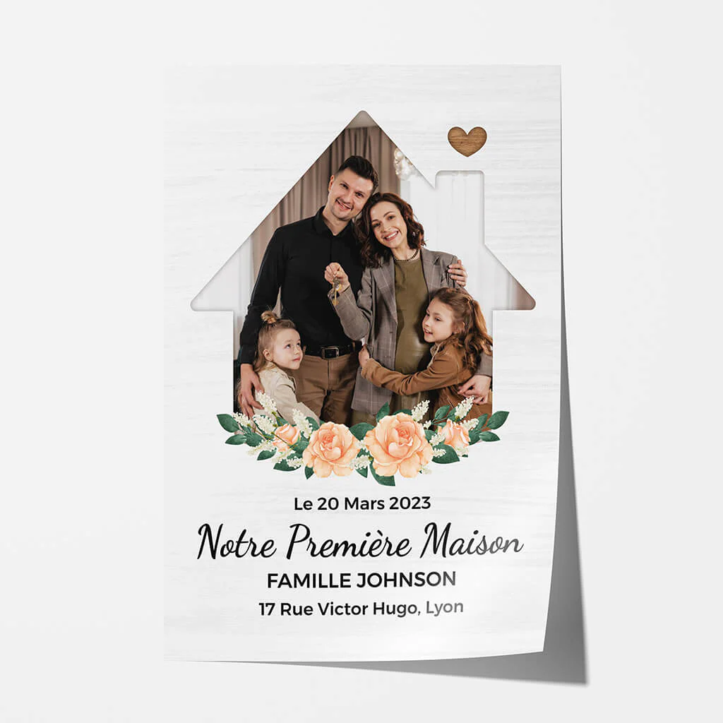 Poster Personnalisable Maison - Notre Première Maison