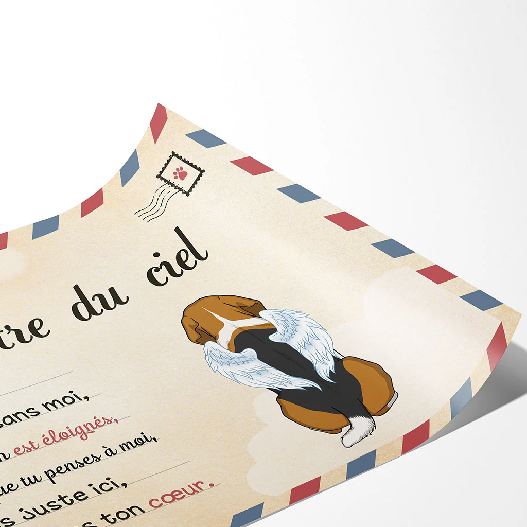Poster Personnalisés Hommage Chien - Une Lettre Du Ciel - Image 2