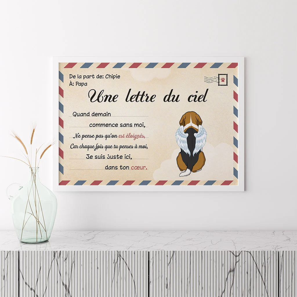 Poster Personnalisés Hommage Chien - Une Lettre Du Ciel - Image 3