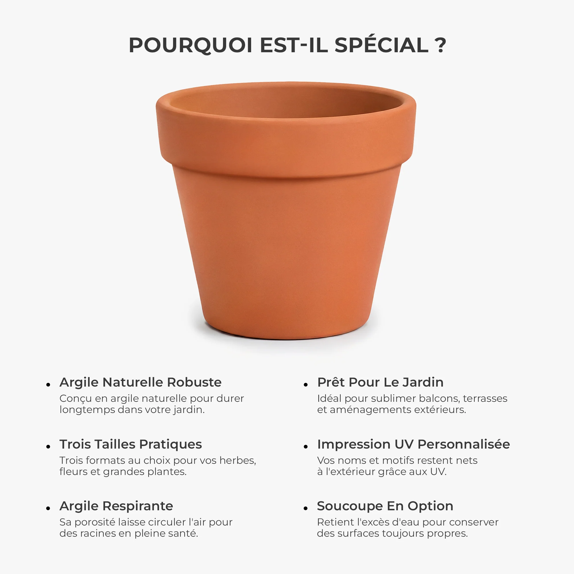 Pot De Fleurs En Terre Cuite Personnalisable - Nouvelle Maison De Couple - Image 6