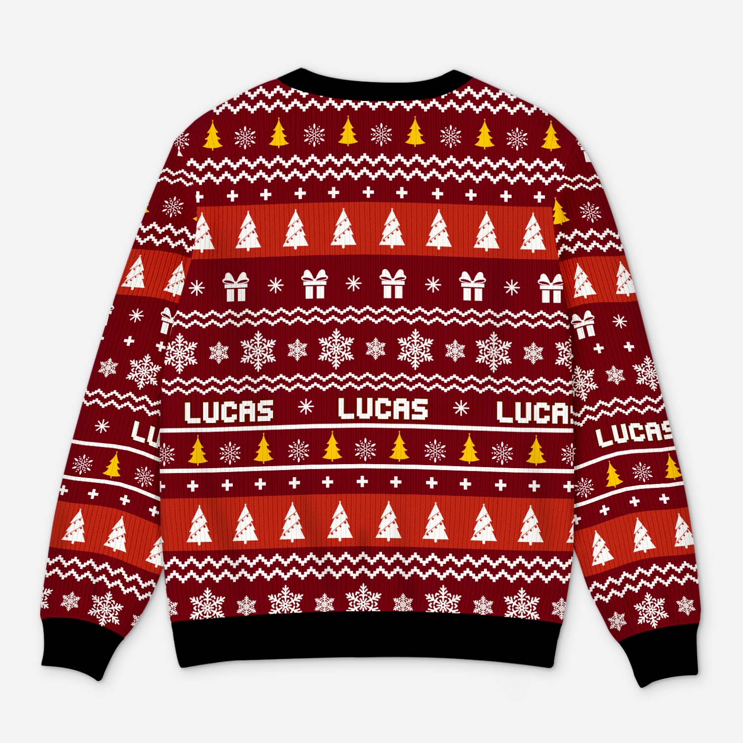 Pull De Noël Moche Personnalisé - Ça Commence À Sentir Bon La Pizza - Image 3