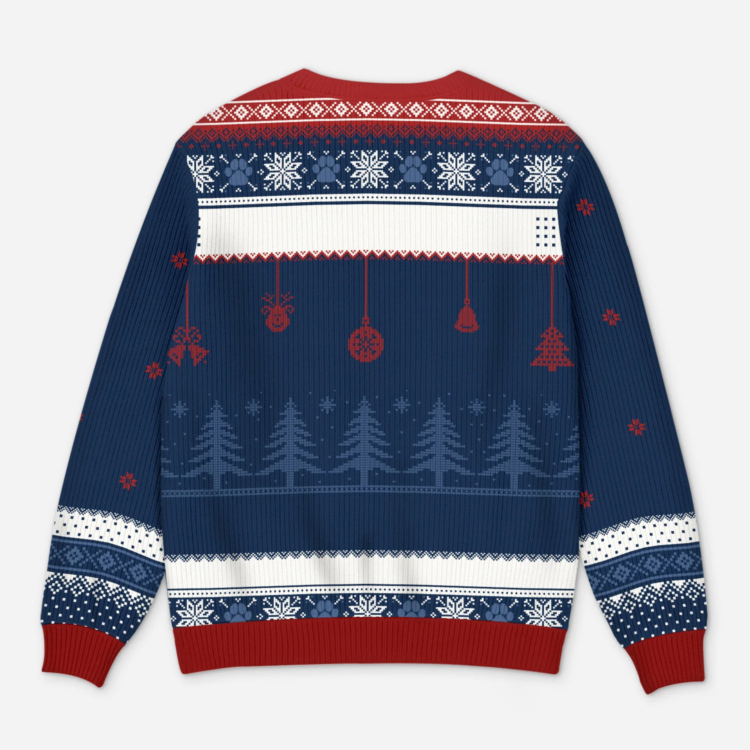 Pull Moche De Noël Personnalisé Couple - Toi Moi Et Notre Chat Version La Nuit - Image 3