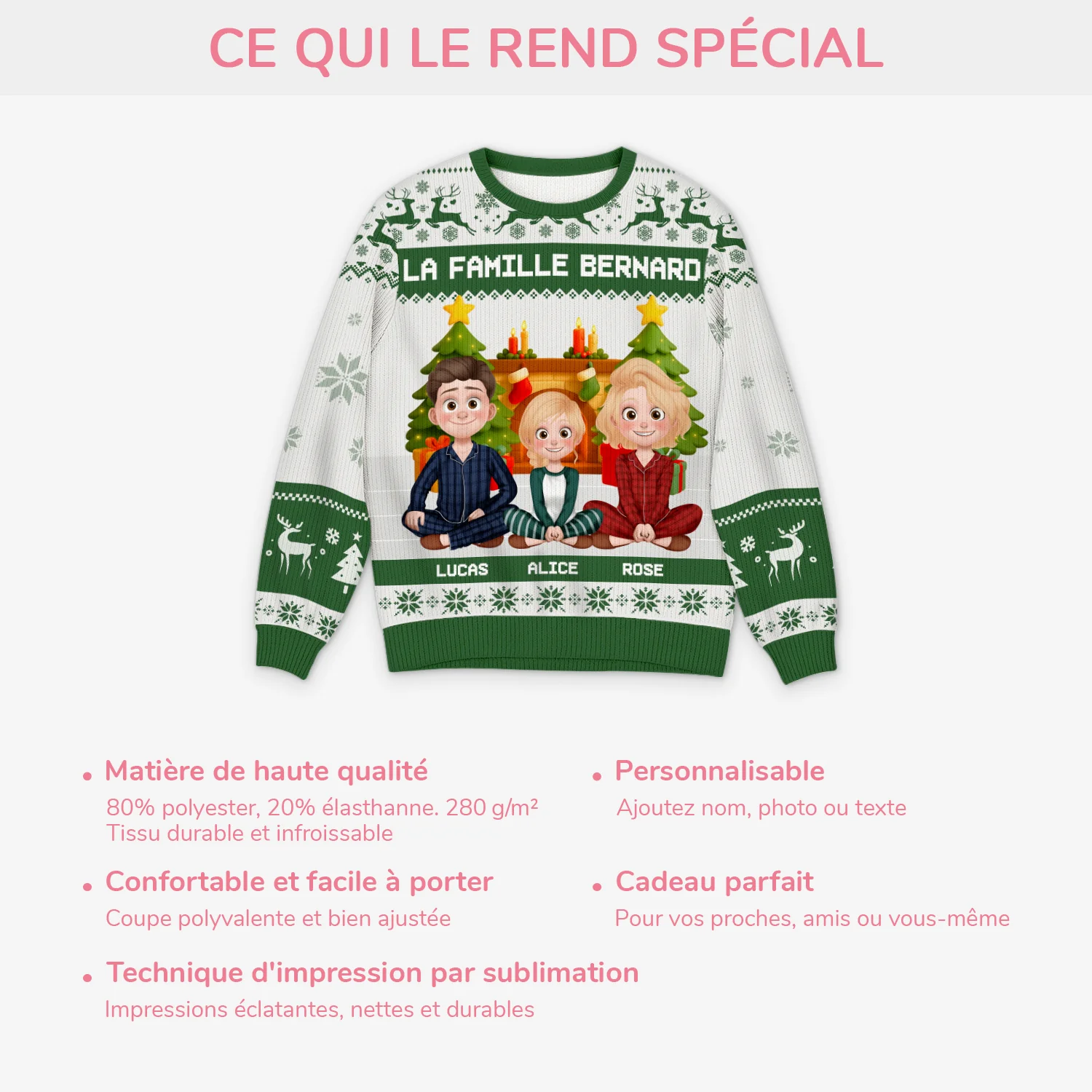 Pull Moche De Noël Personnalisé Famille - Noël Ensemble - Image 5