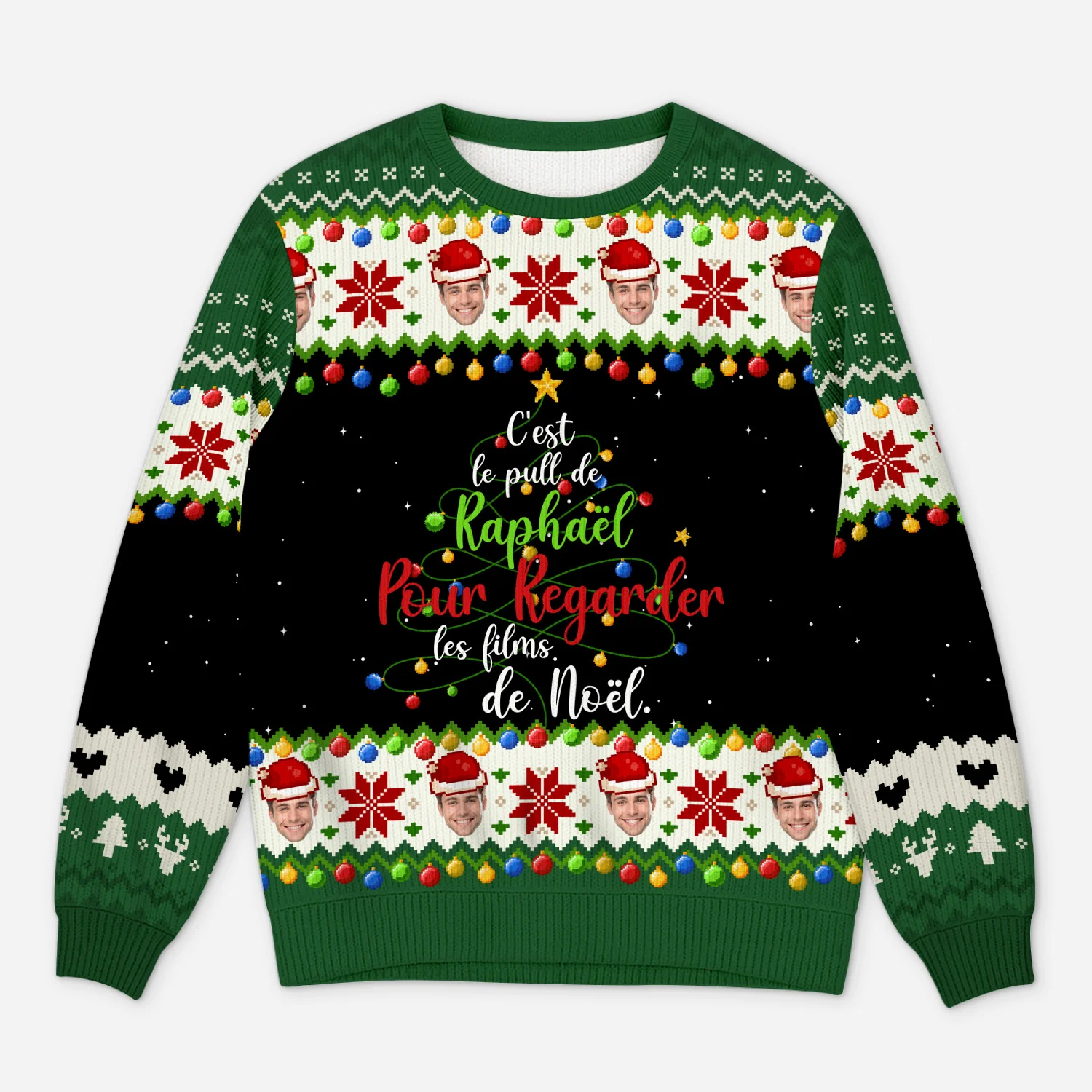 Pull Moche De Noël Personnalisé - Regarder Des Films De Noël