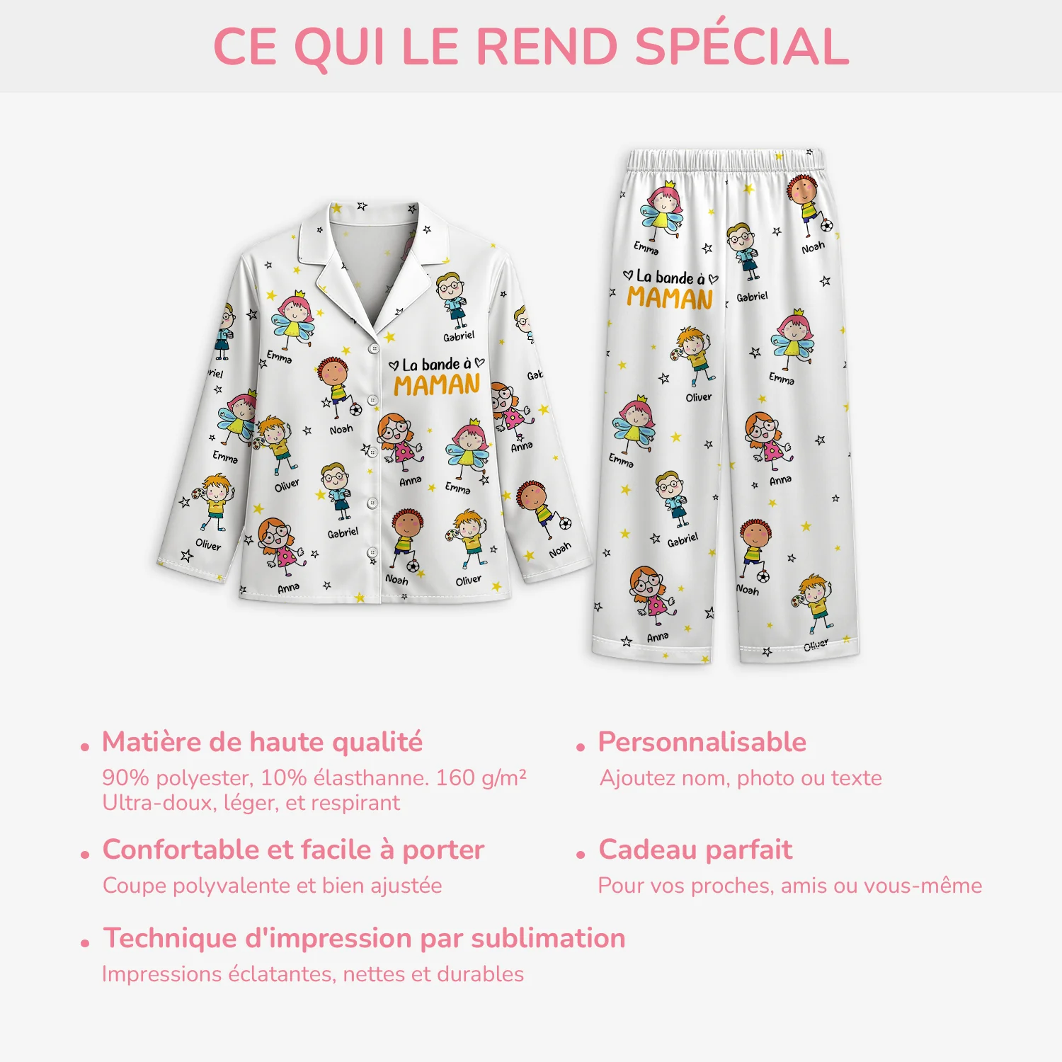 Pyjama Imprimé Personnalisé - Cette Maman Ce Papa Appartient À - Image 5