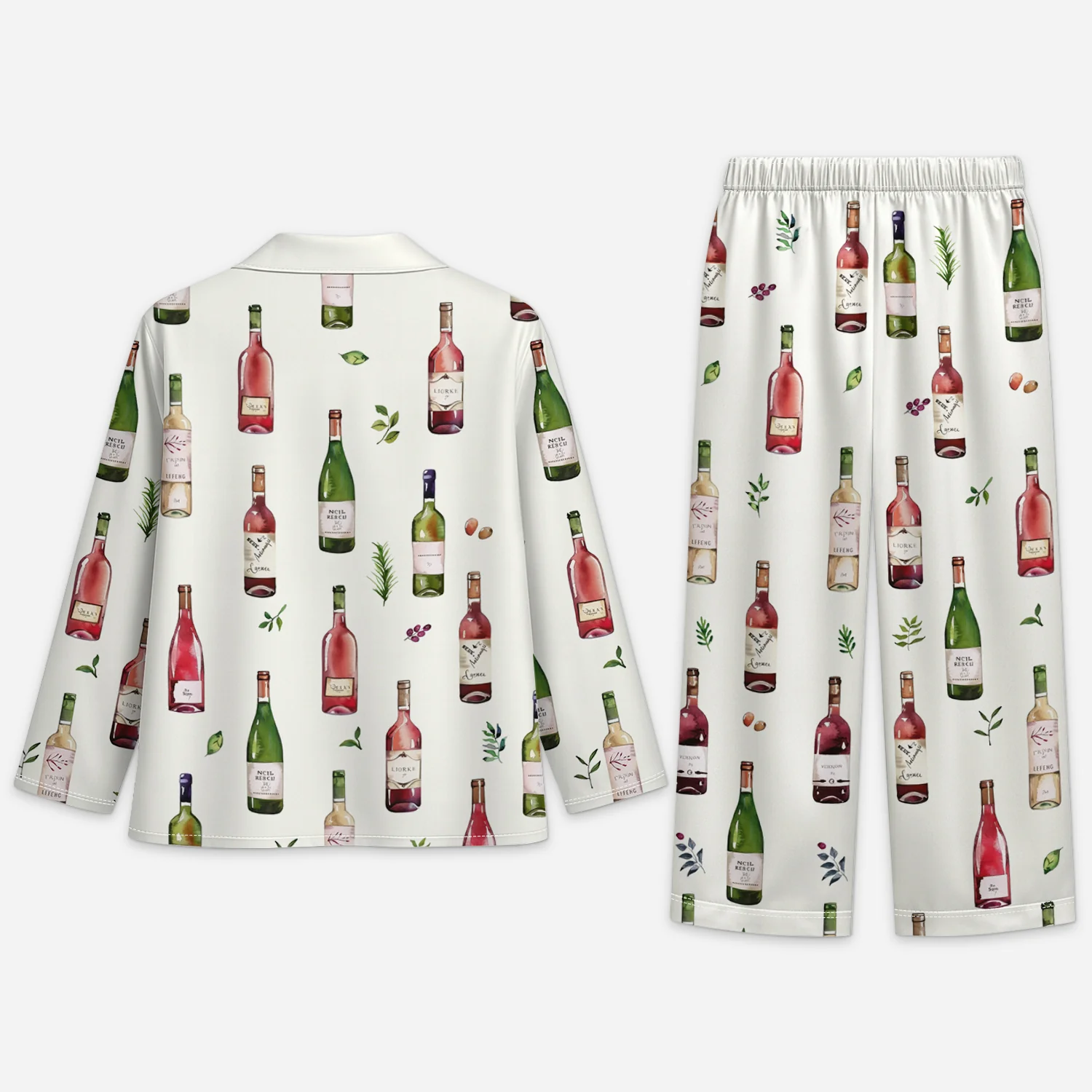 Pyjama Personnalisé Pour Femme Qui Aime Le Vin - Les Bouchons Pour Les Lâcheurs - Image 2
