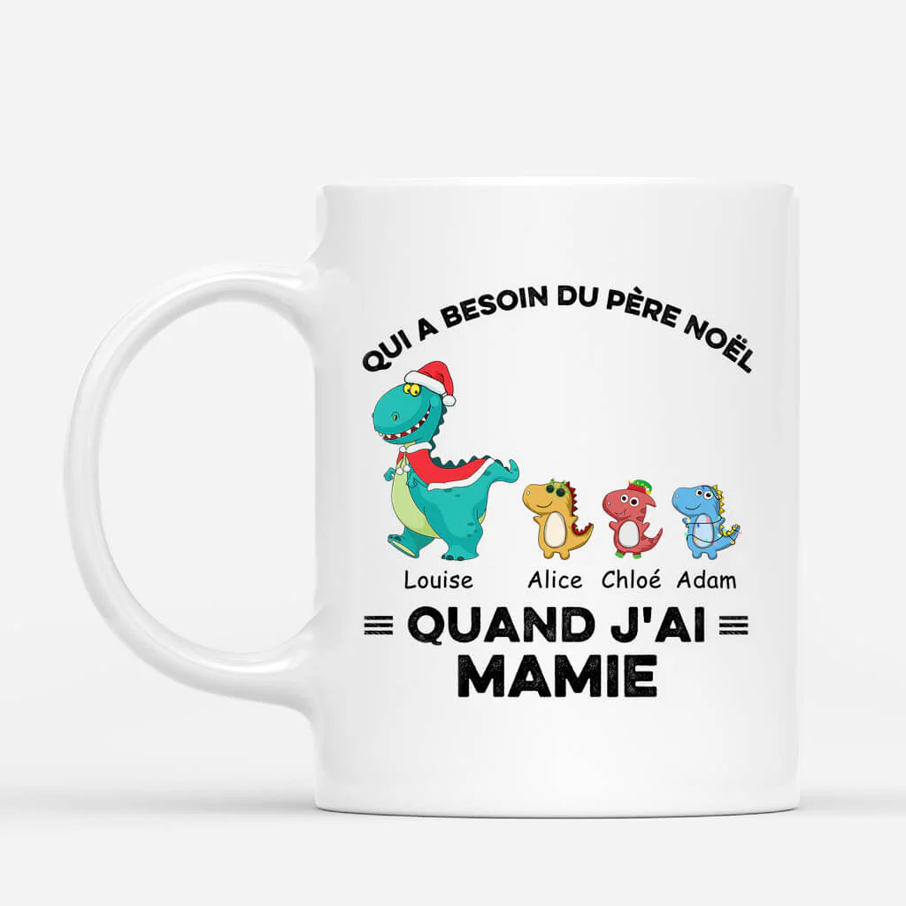 Mug personnalisé Noël – Quand J’ai Maman & Mamie