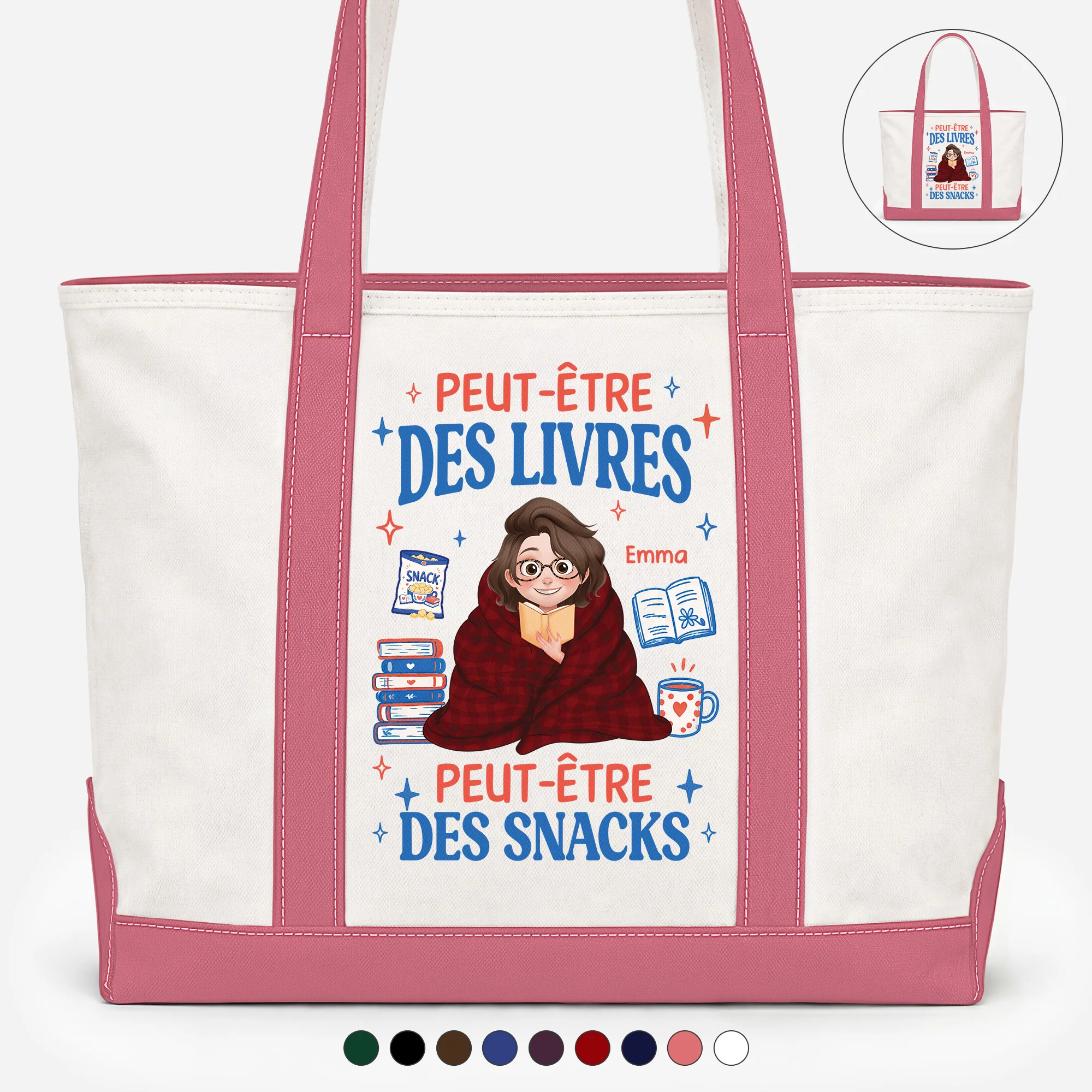 Sac Cabas En Toile Femme Personnalisé - Peut-être Des Livres