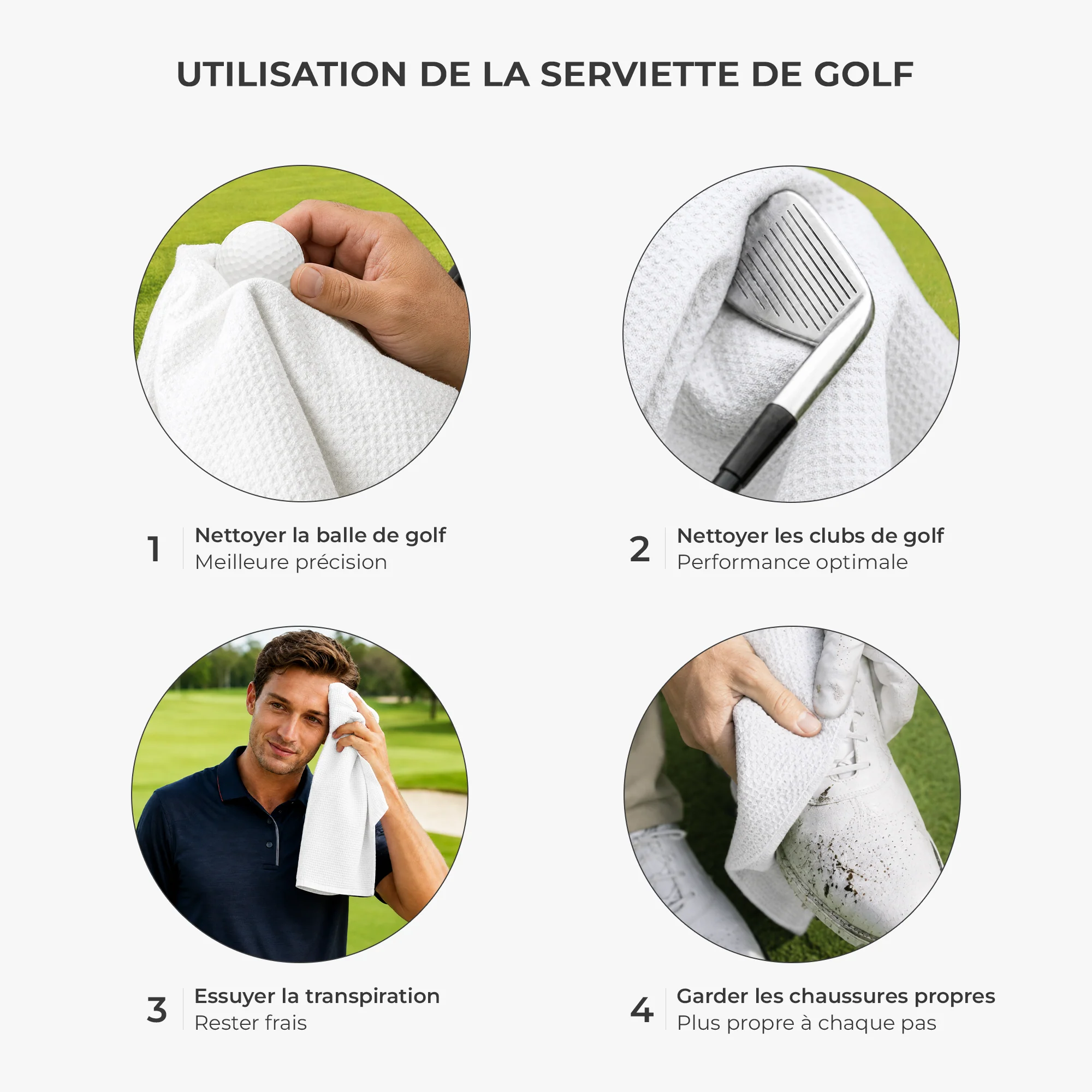 Serviette De Golf Personnalisée - Cadeau Pour Golfeur Original - Image 5