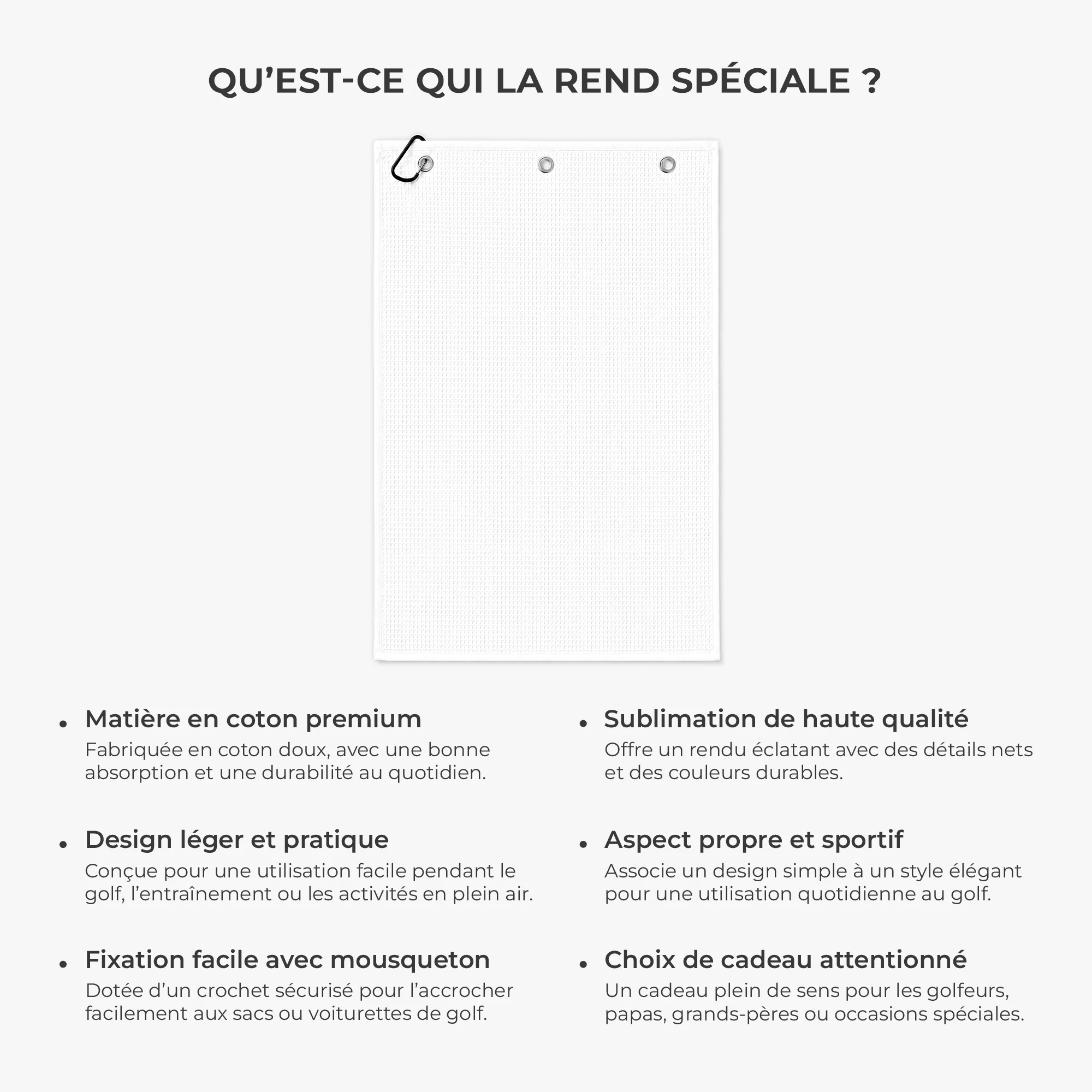 Serviette De Golf Personnalisée - Cadeau Pour Golfeur Original - Image 7