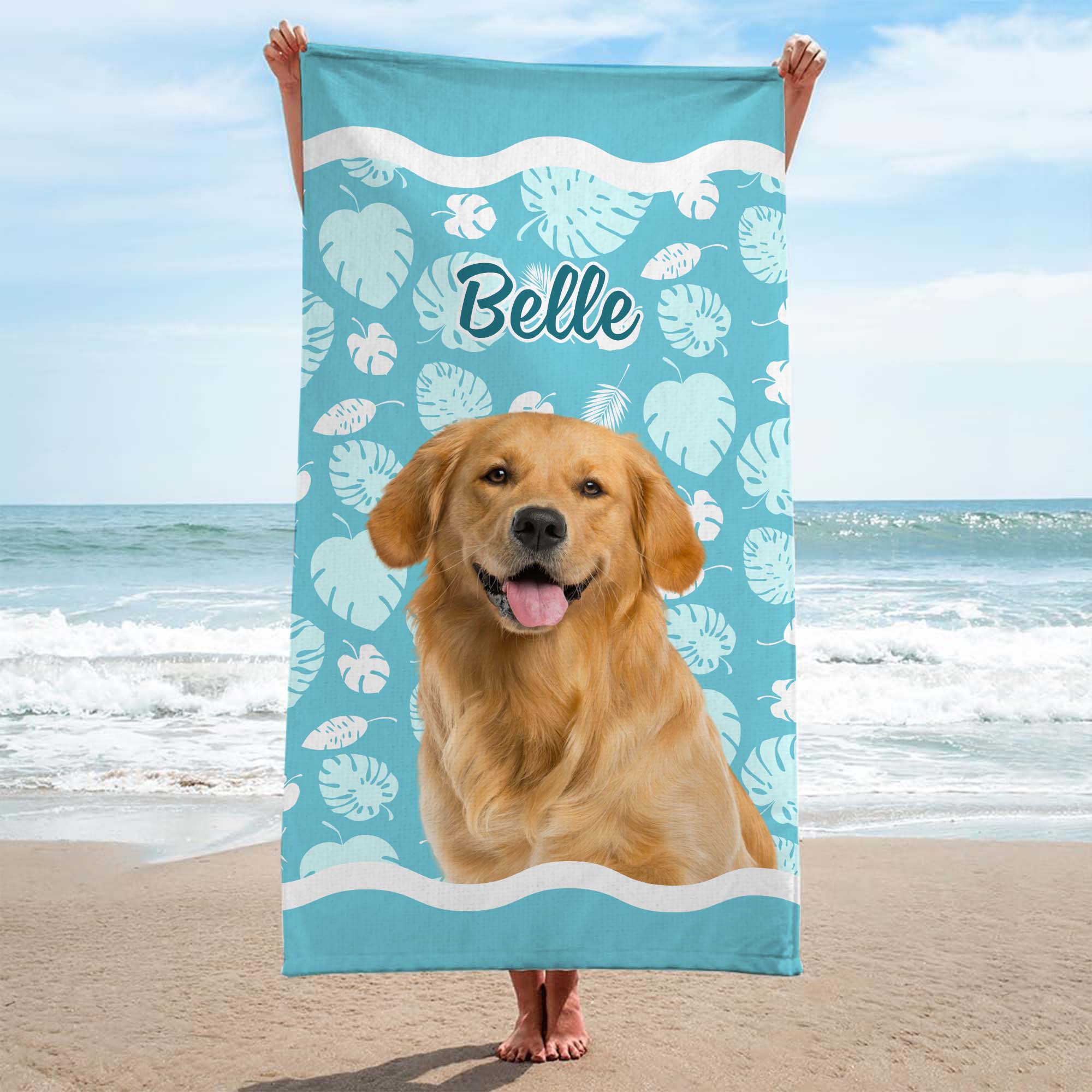 Serviette De Plage Chat | Chat En Été Personnalisée - Image 2