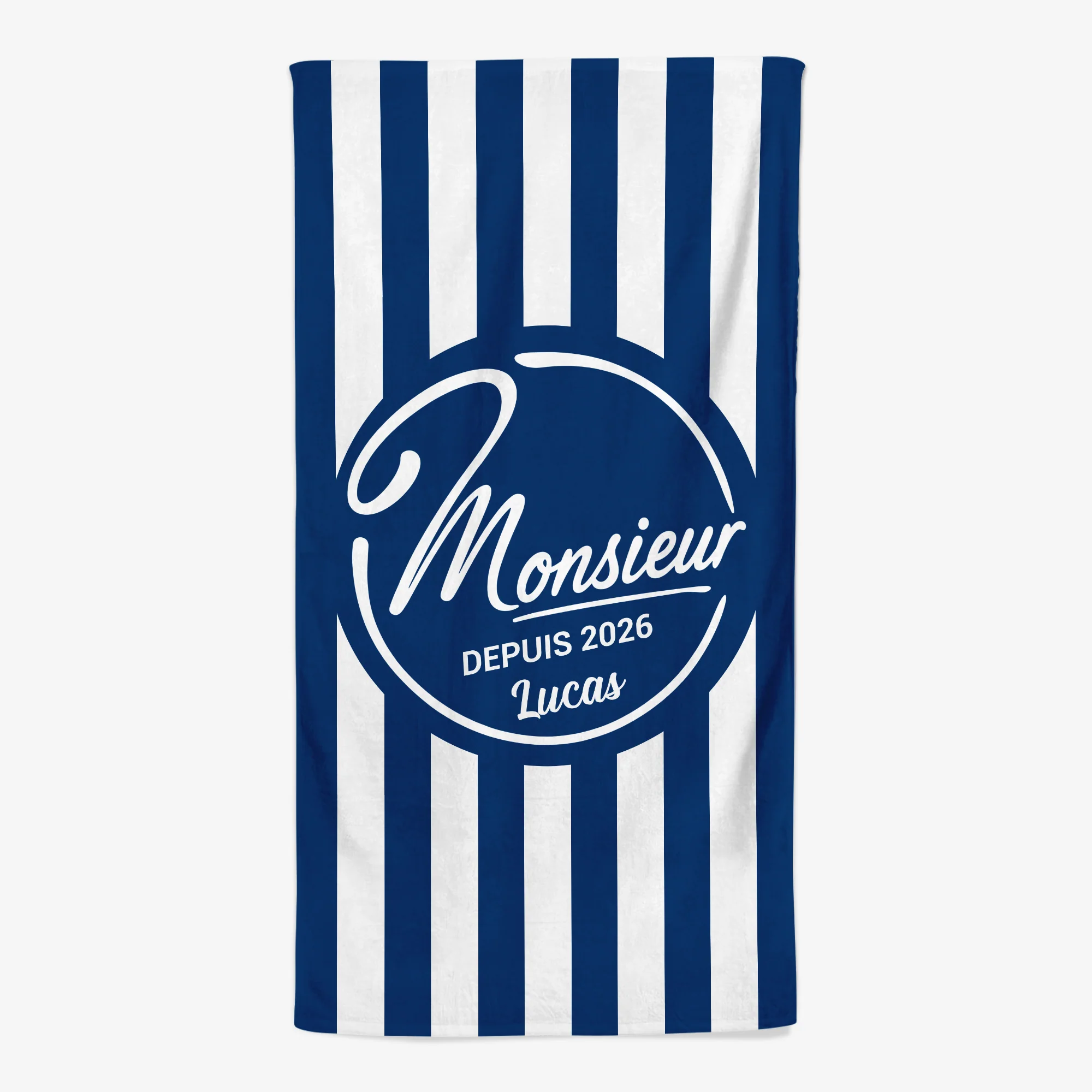 Serviette De Plage Personnalisée Pour Vacances En Été - Cadeau Mariage Couple Monsieur Et Madame
