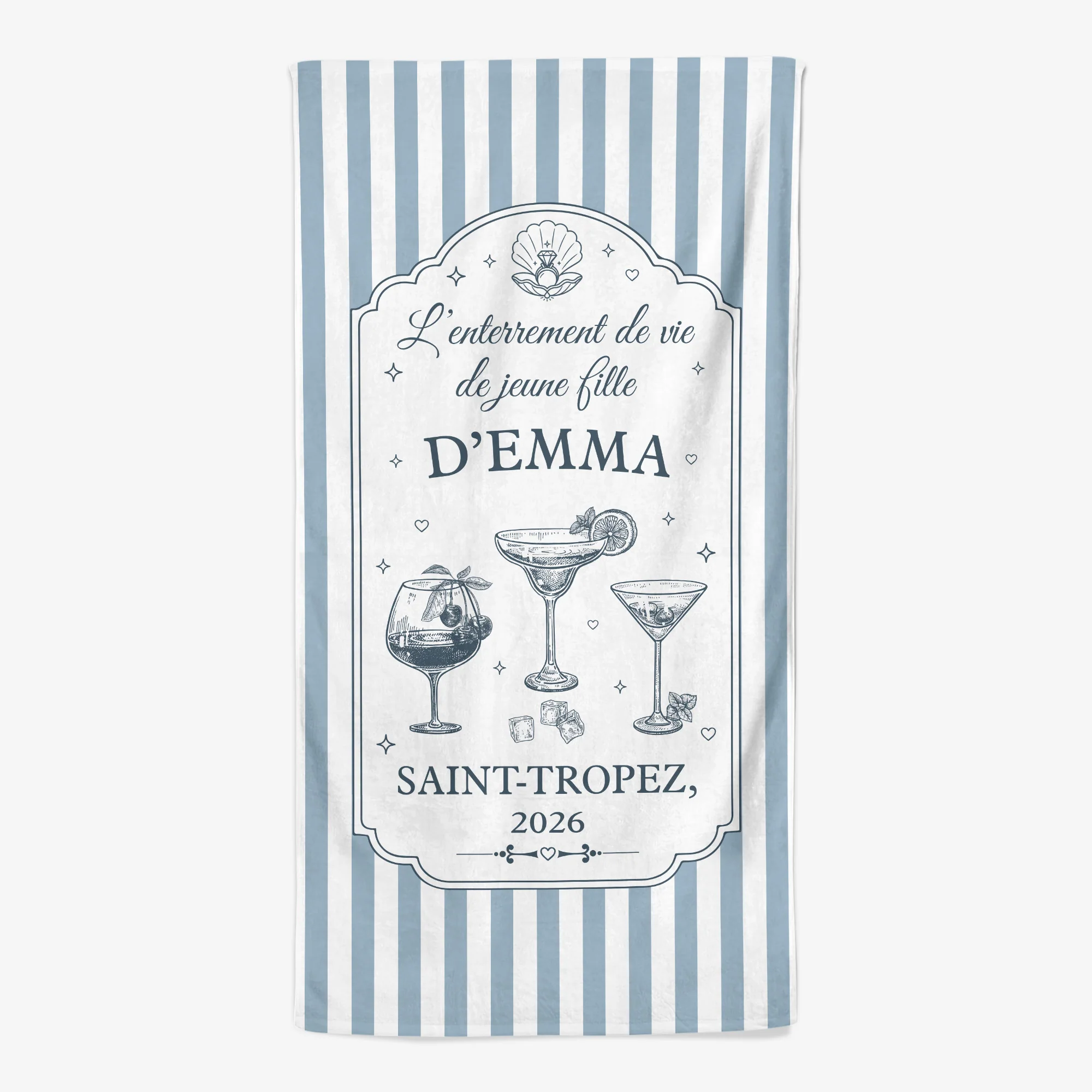 Serviette Plage Personnalisée - Cadeau Pour EVJF